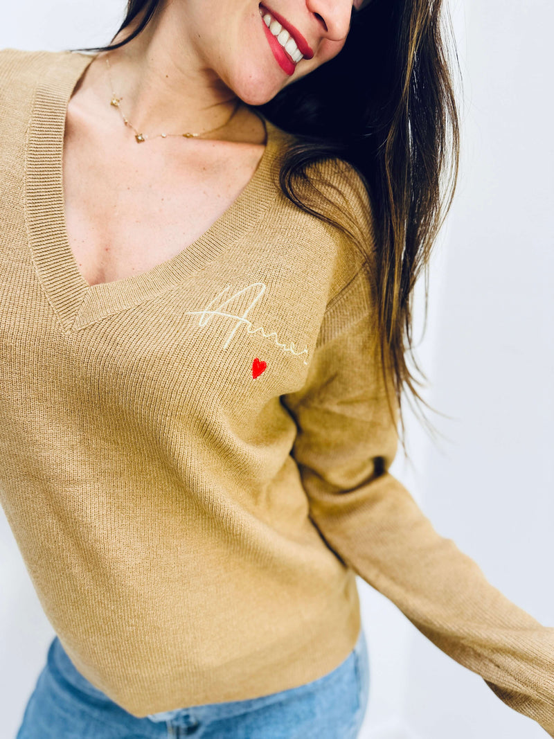 Pull beige - AMOUR