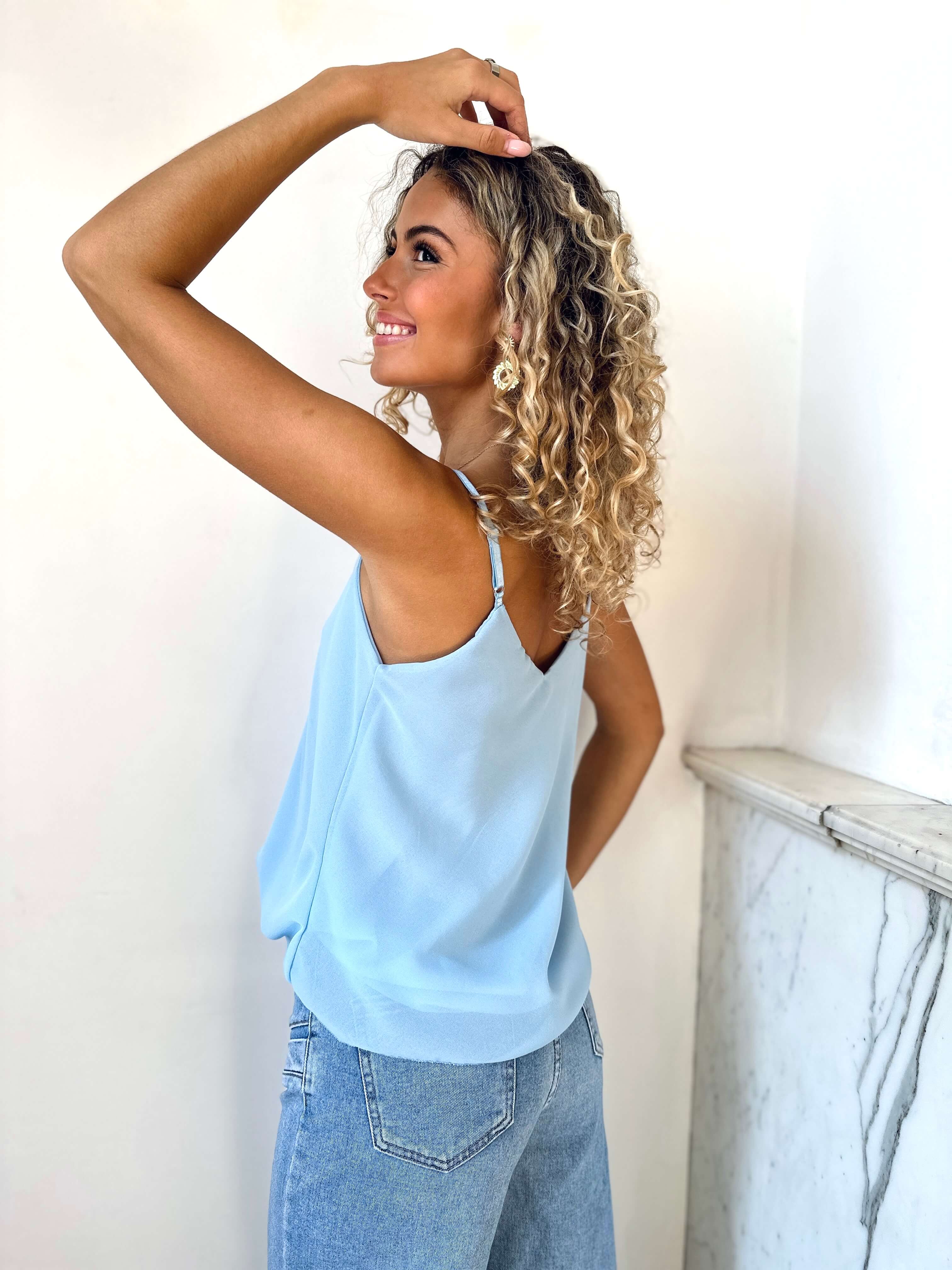 Top bleu ciel - OLIVIA