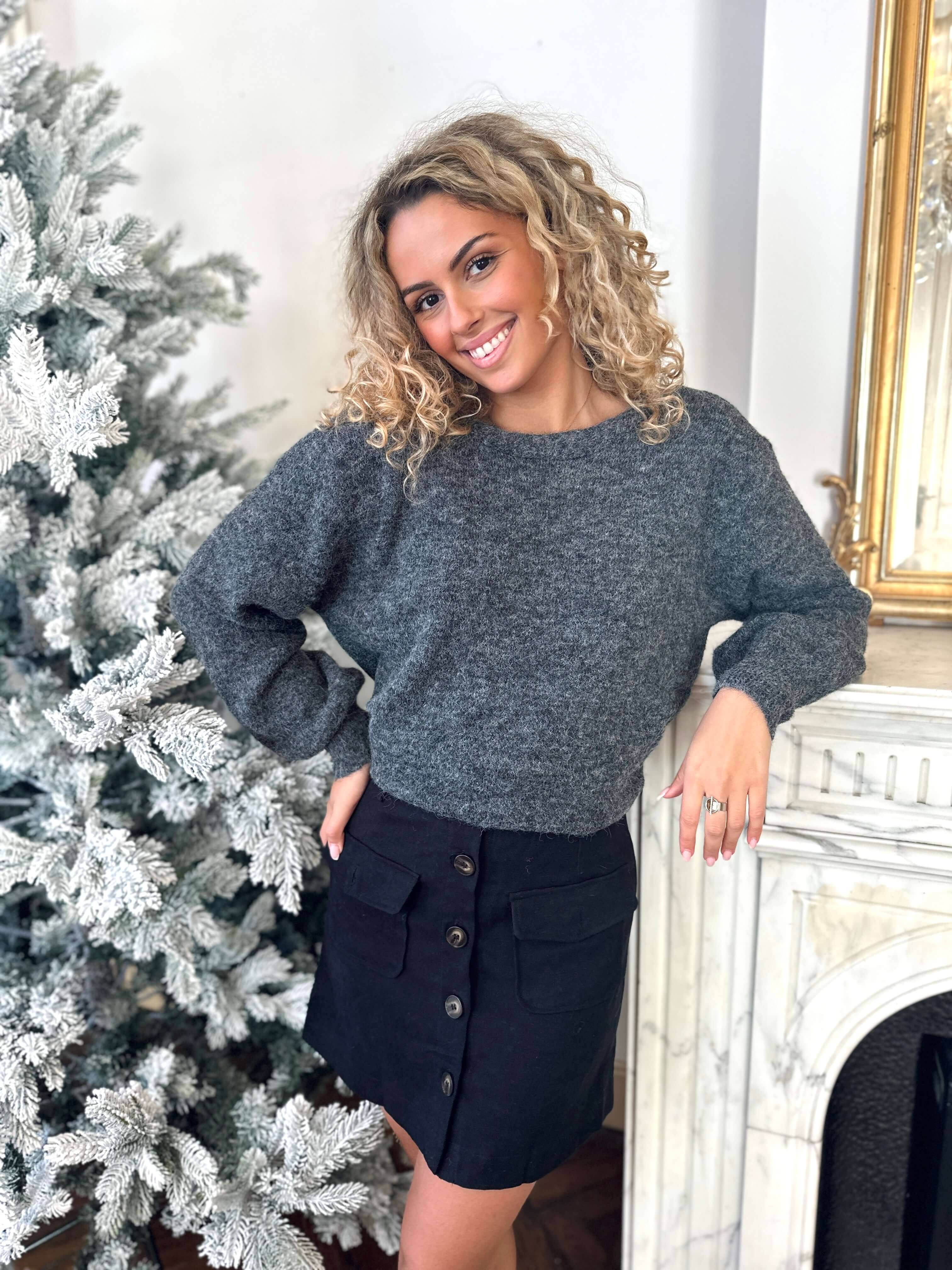 Pull gris - DUO CHIC