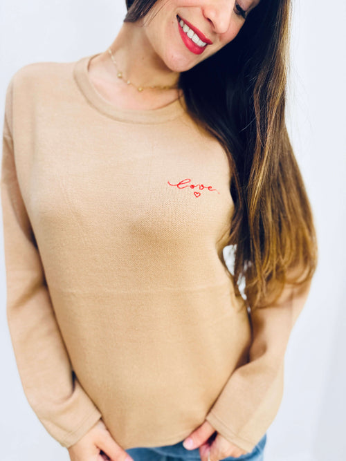 Pull beige - LOVE