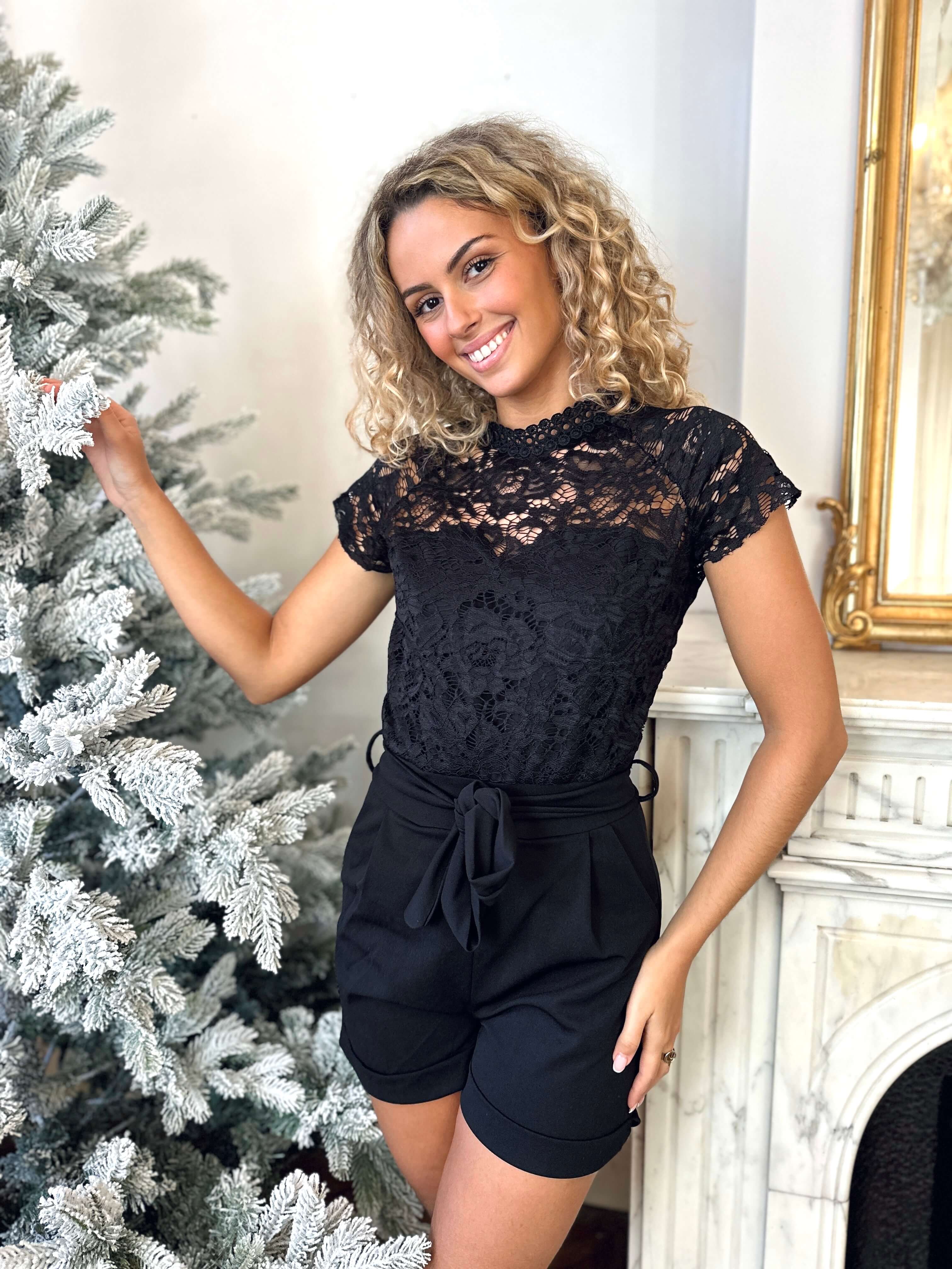 Combishort en dentelle - ALESSIA