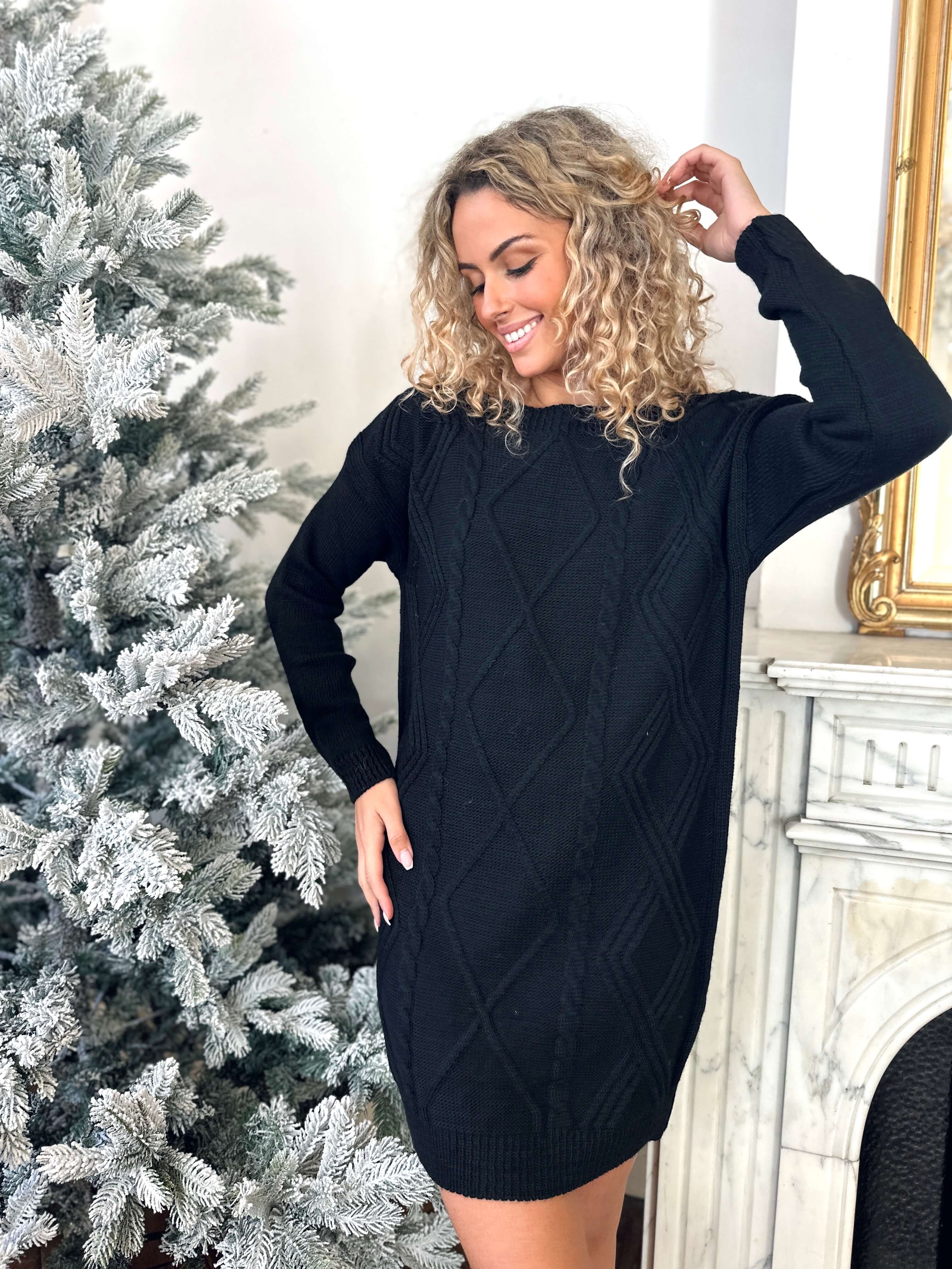 Robe pull noir - MILA