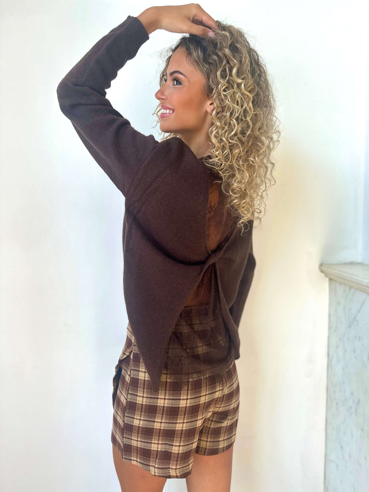 Jupe short à carreaux - CAMILLE