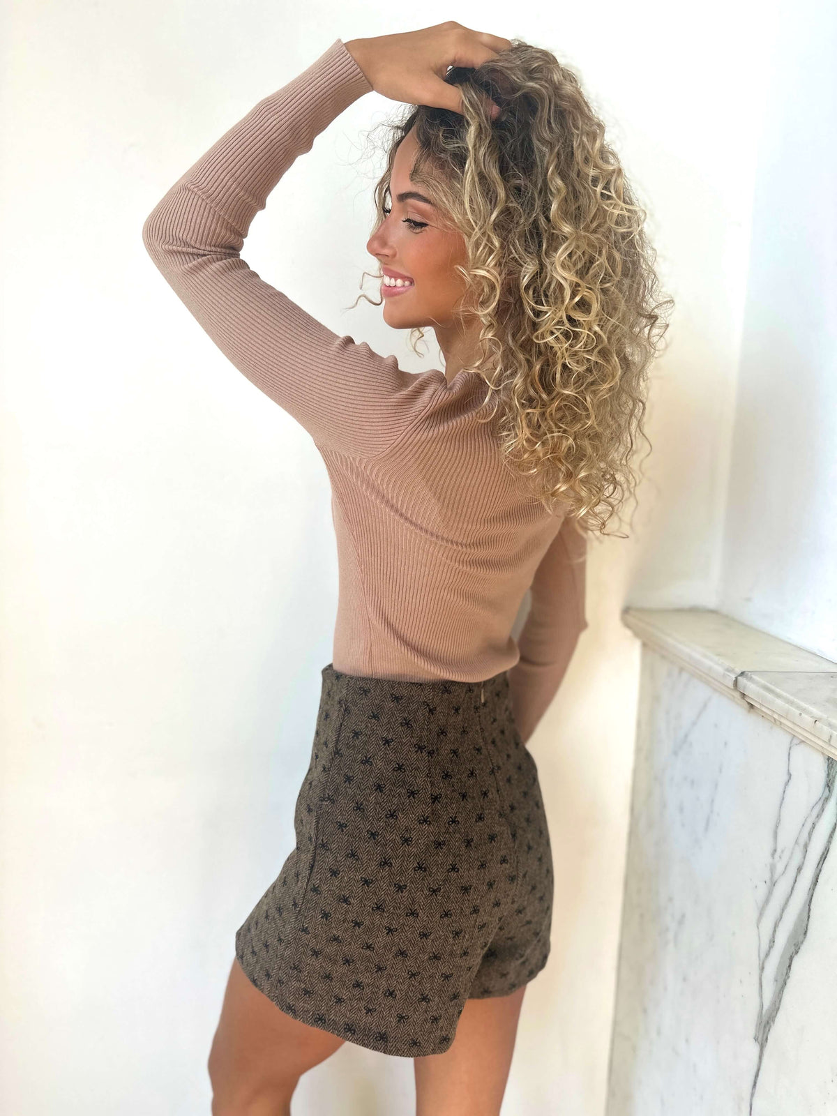 Jupe short chocolat - CELESTE