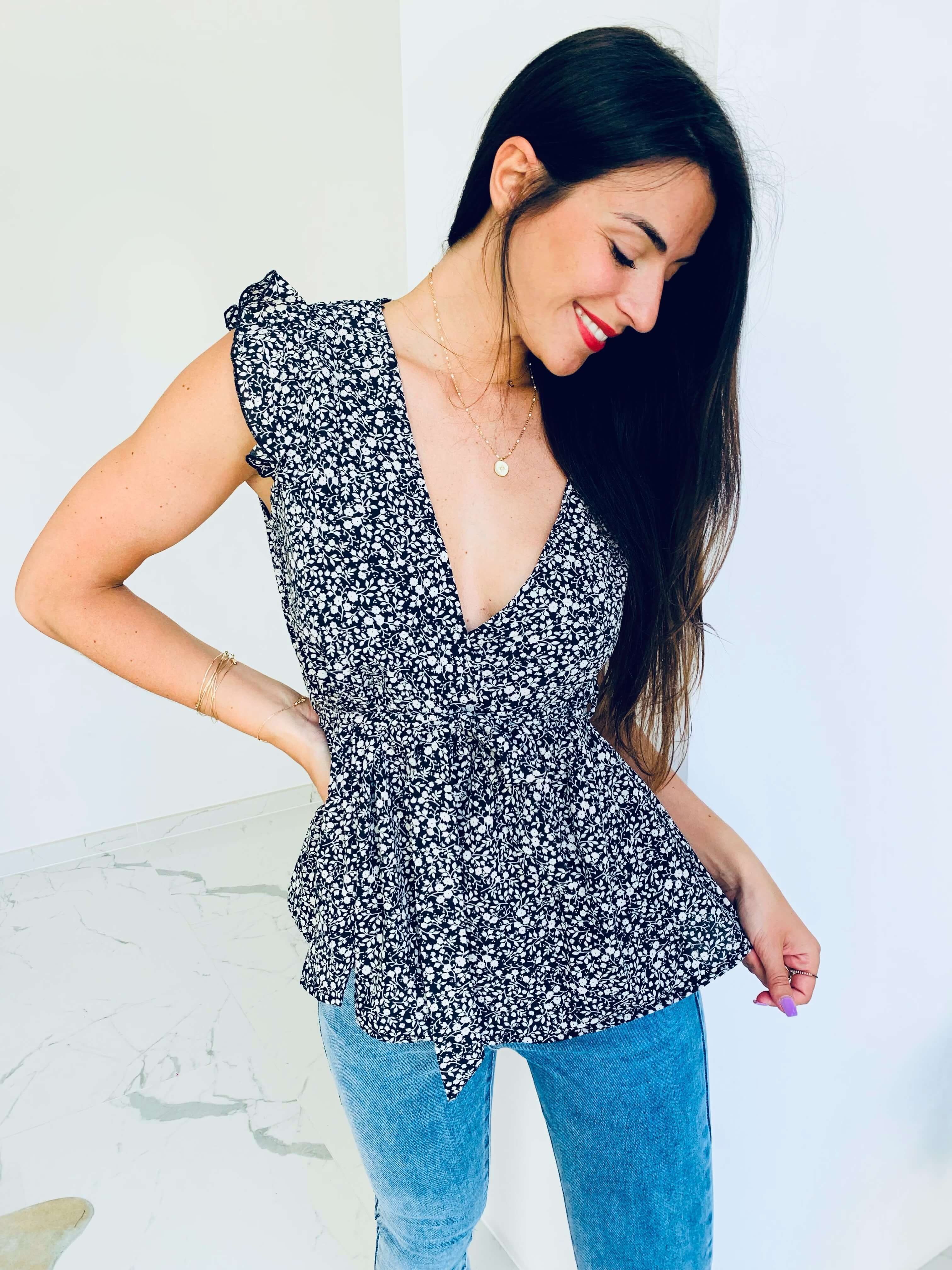 Blouse noir - ROSA