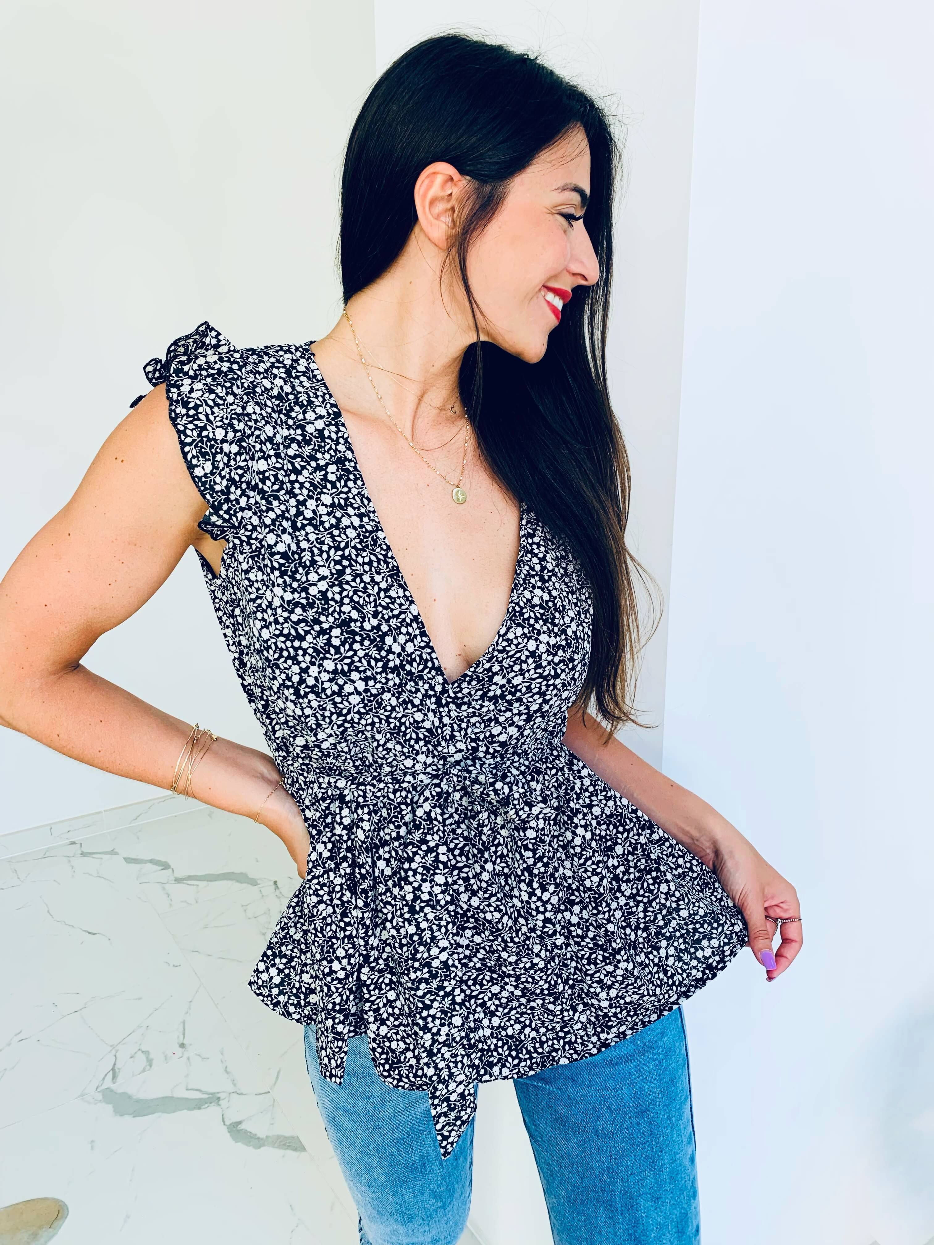 Blouse noir - ROSA