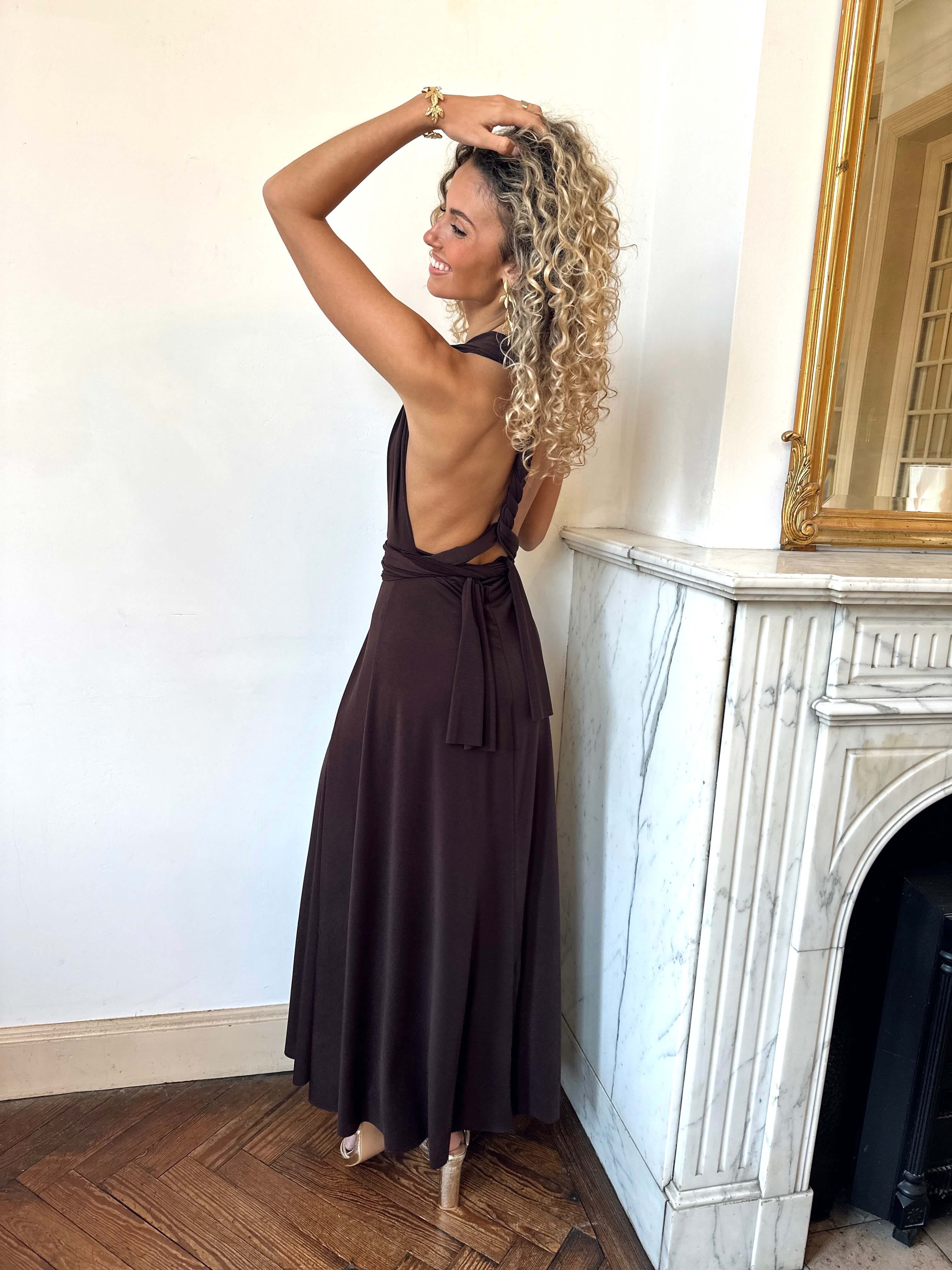 Robe chocolat - CECILIA