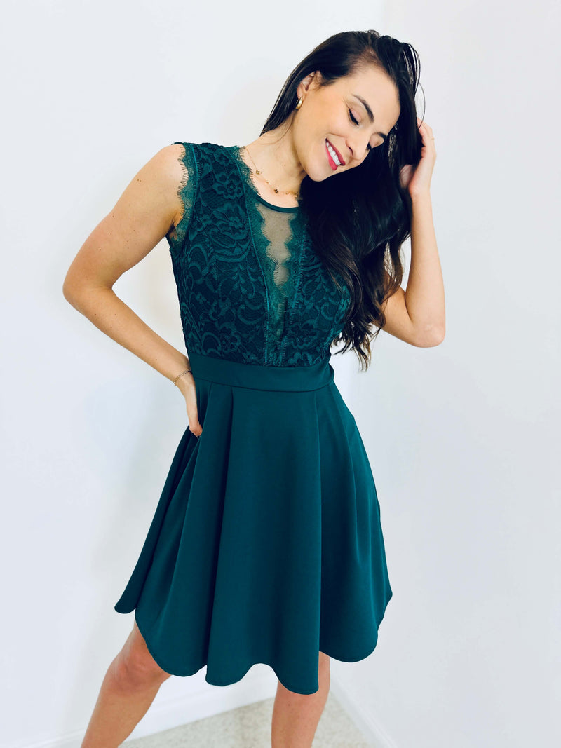 Robe vert sapin - CAMILLE