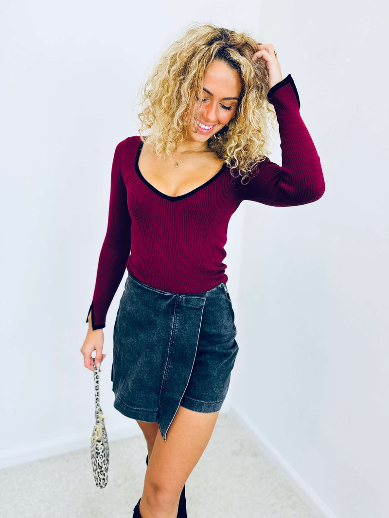 Pull bordeaux - HILONA