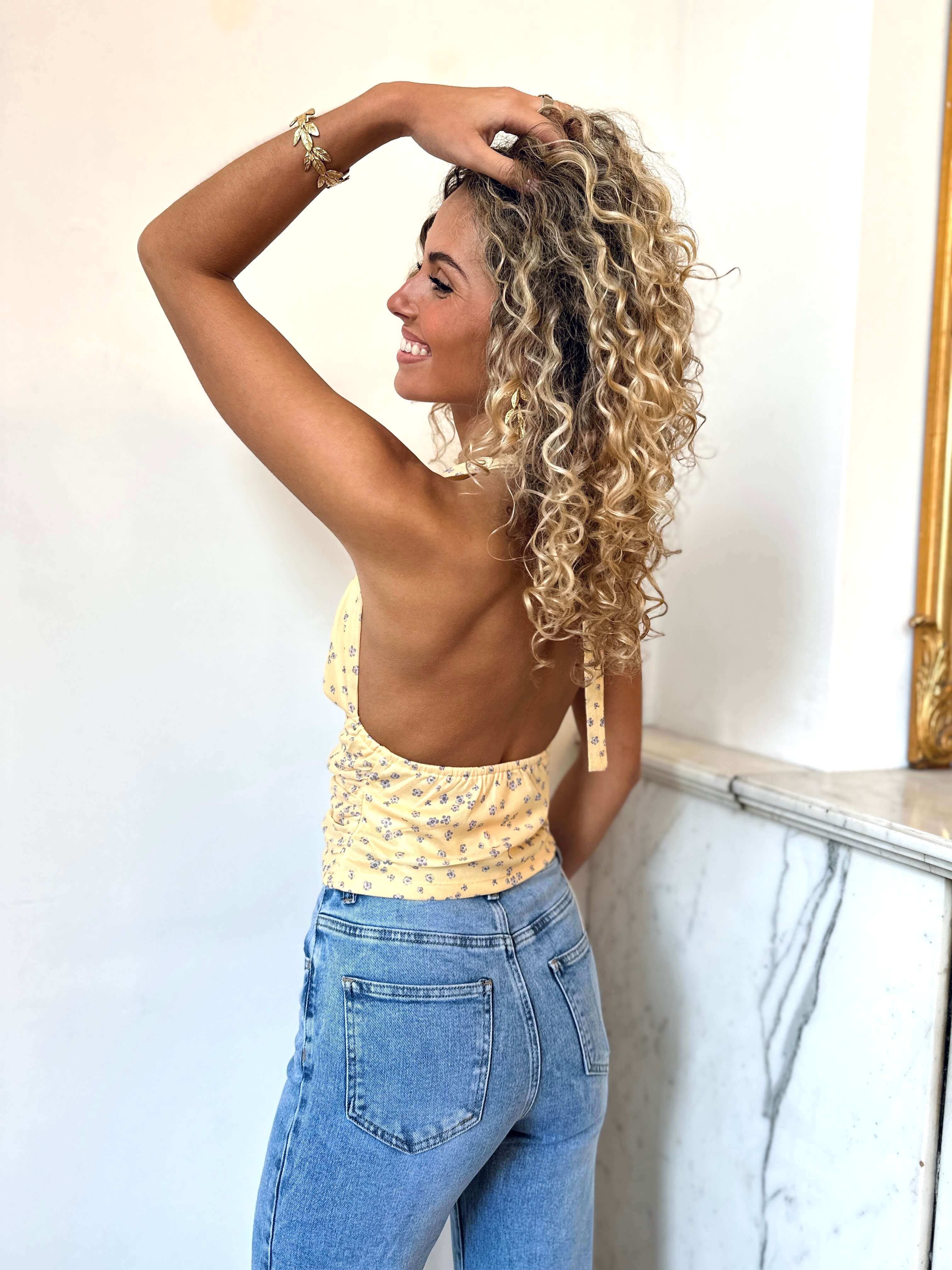 Haut jaune pastel - EMILIE