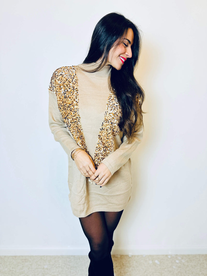 Robe pull beige - ALINA