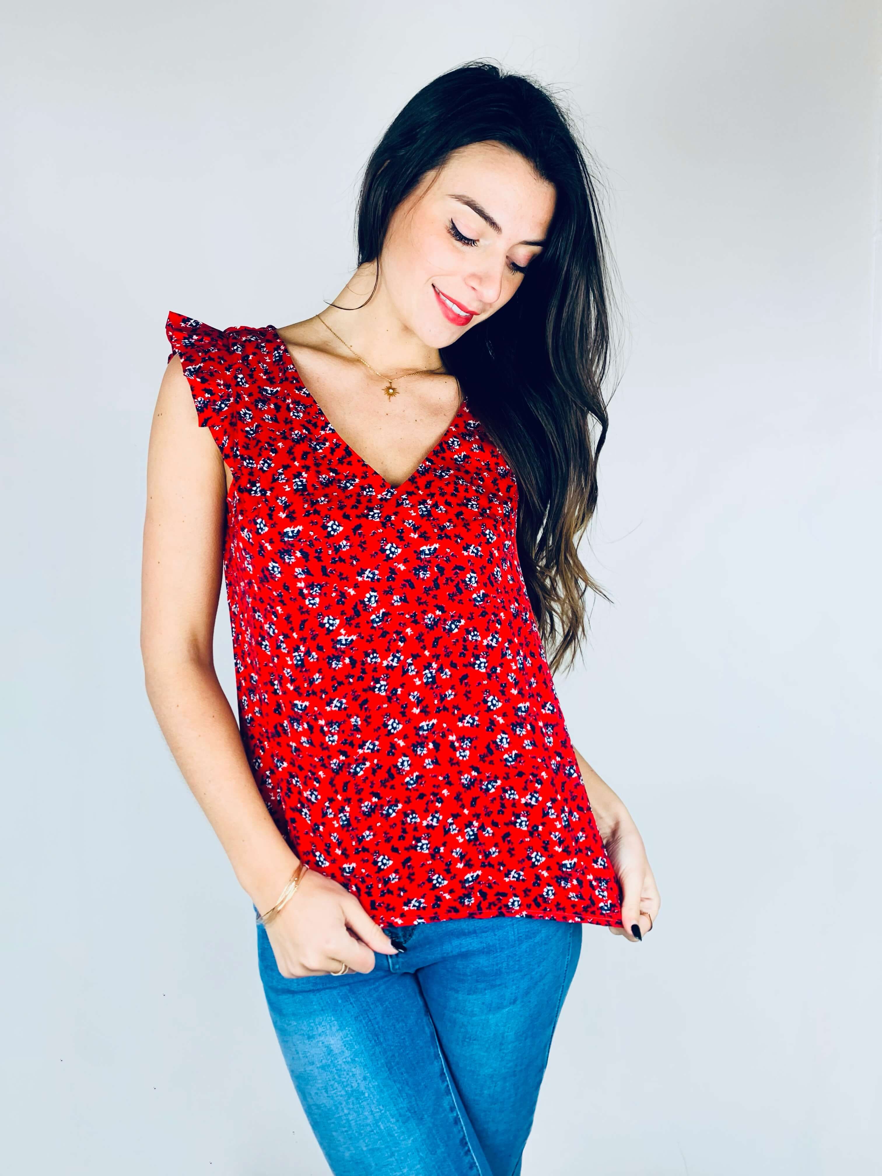 Blouse rouge - MARGAUX