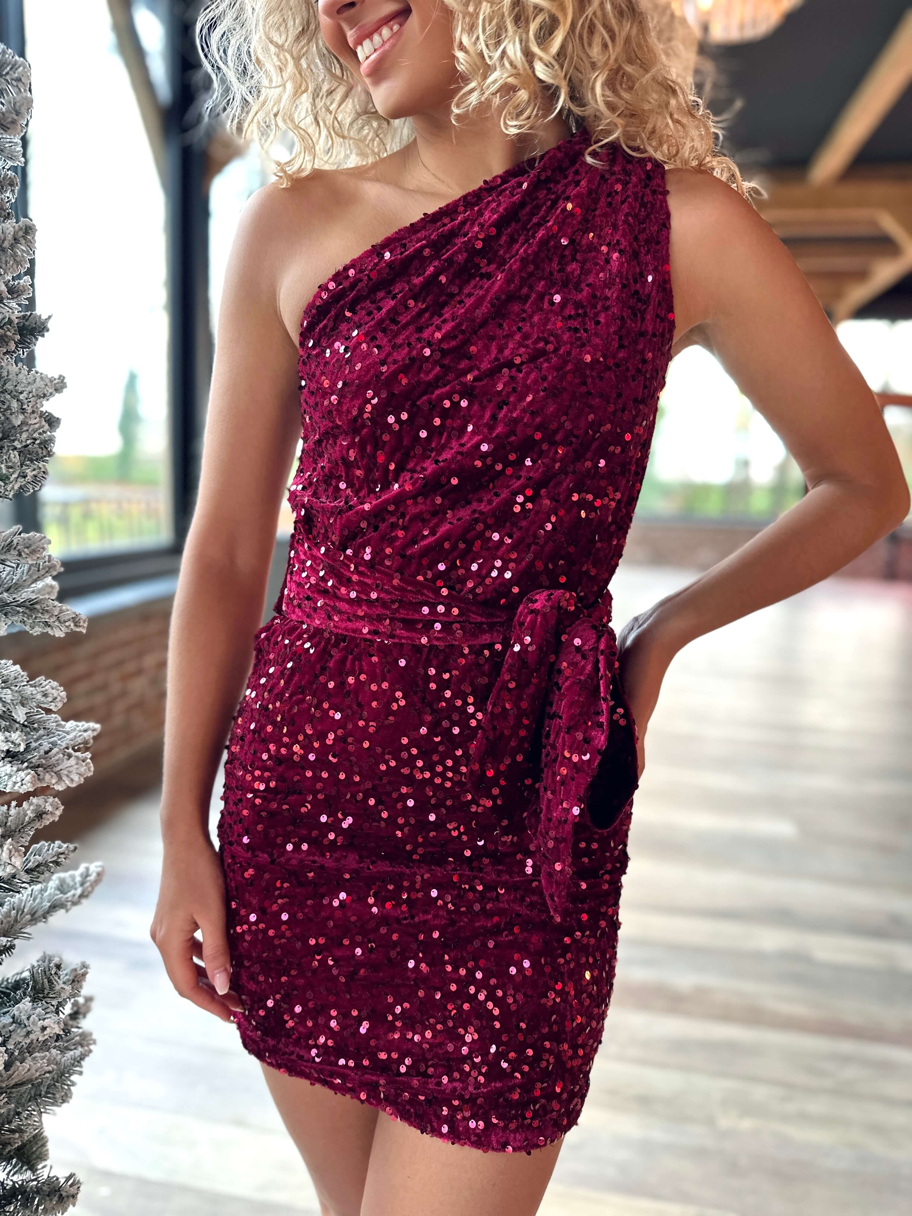 Vestido burdeos - ARIANA