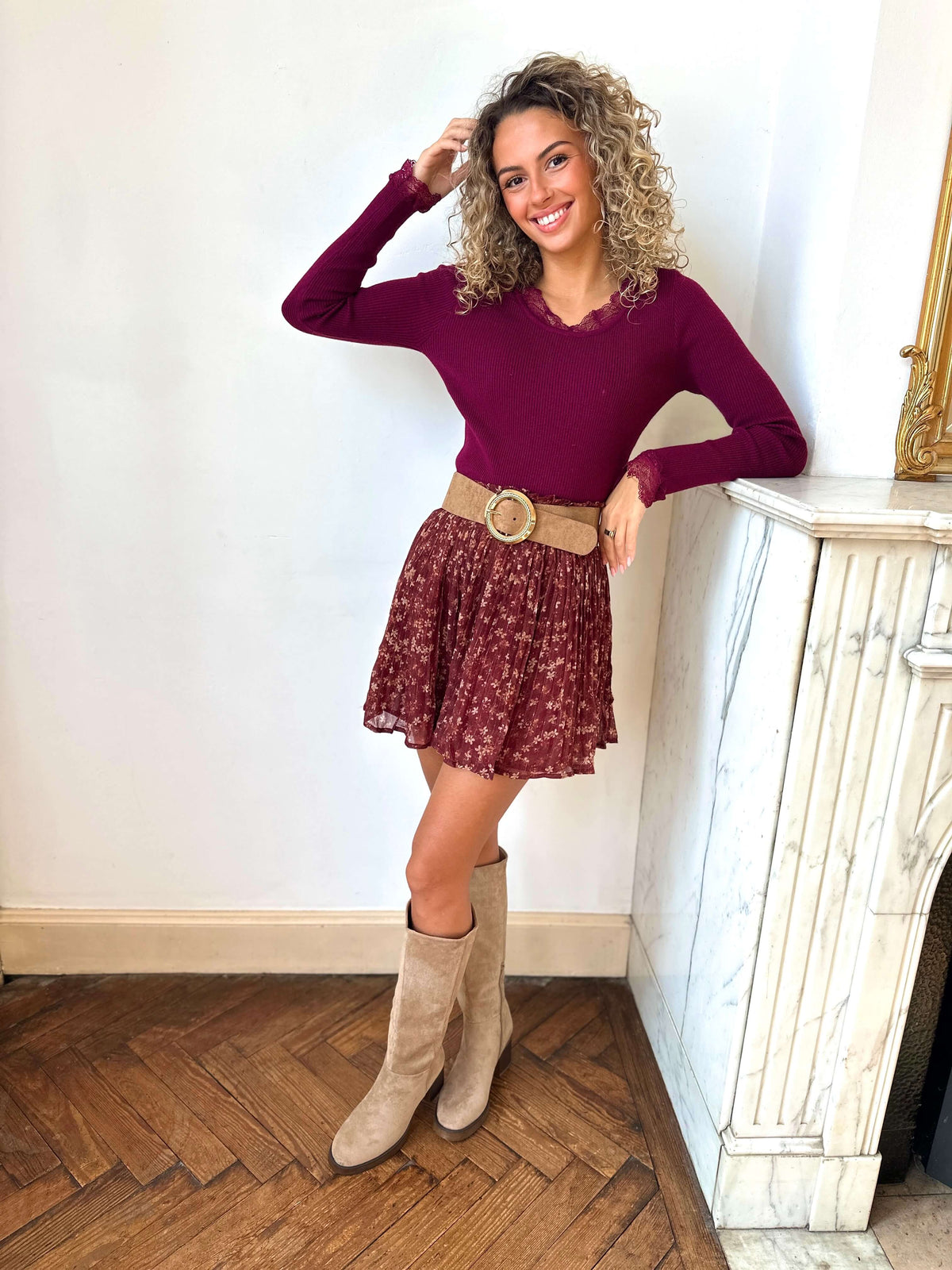 Pull bordeaux - LENA