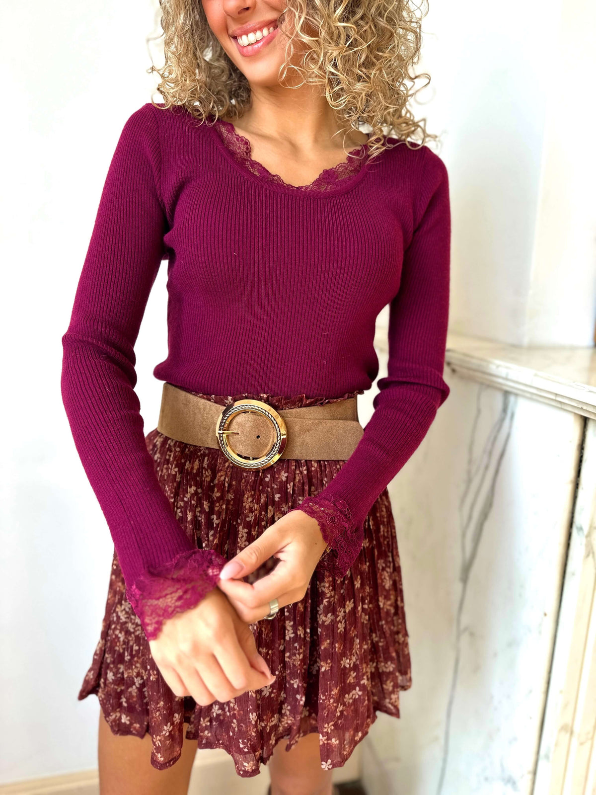 Pull bordeaux - LENA