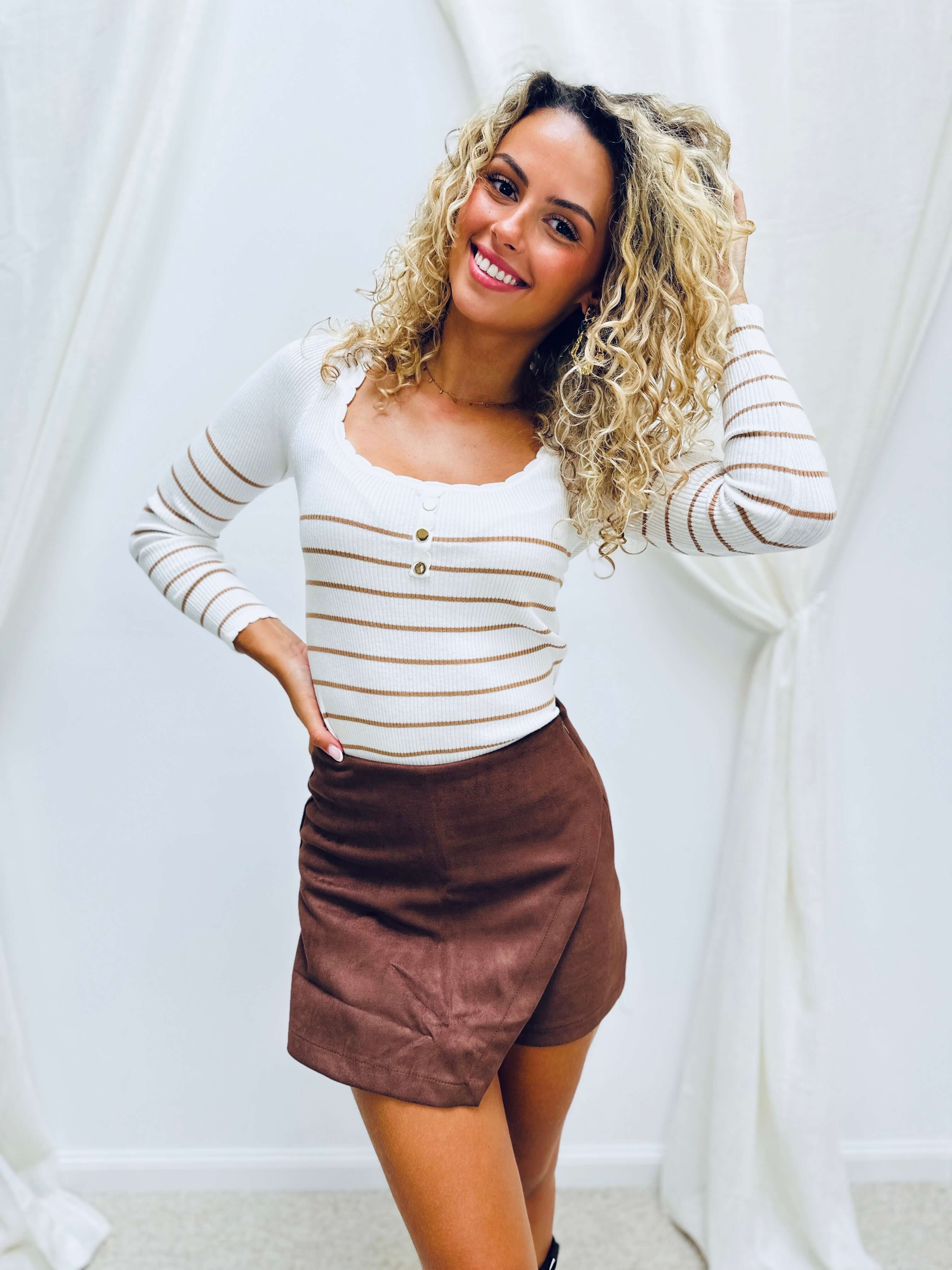 Jupe short camel - EVA
