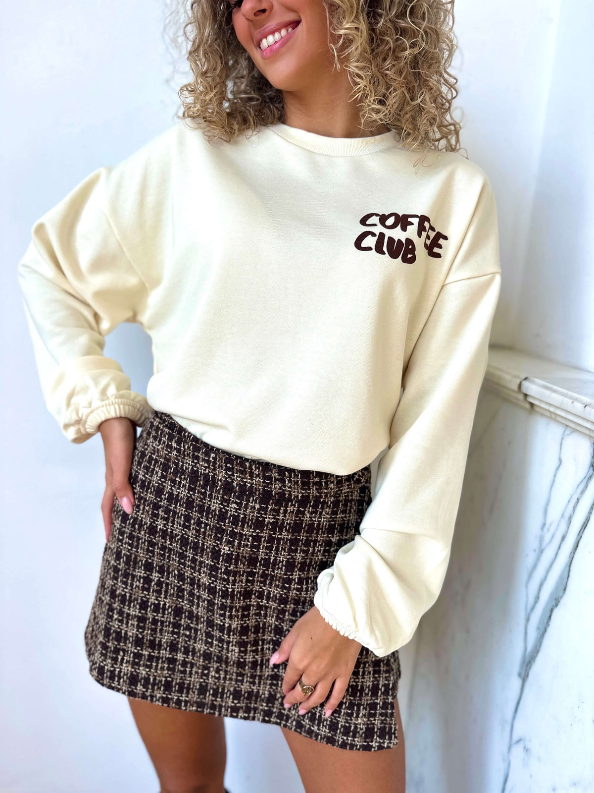 Sweat écru - COFFEE CLUB
