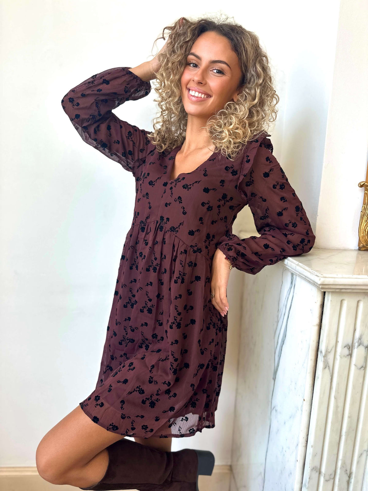 Robe chocolat - ODILE