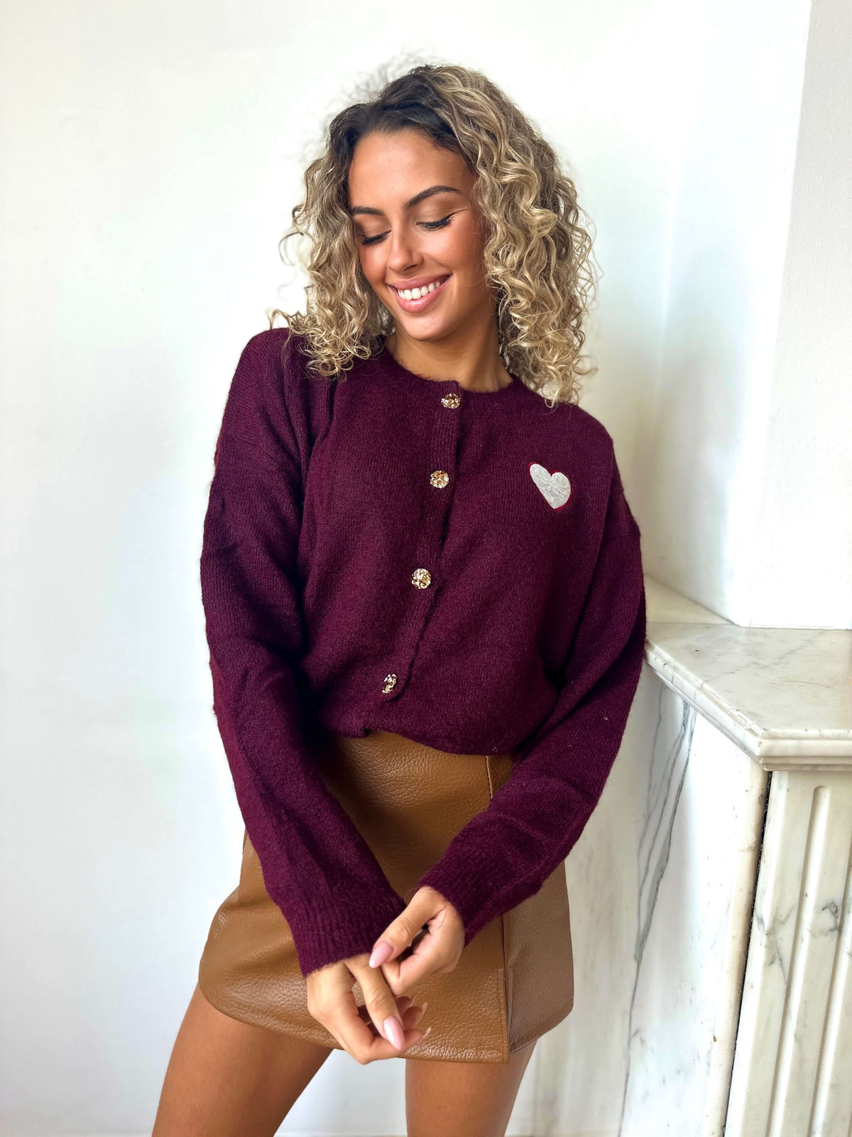 Gilet bordeaux - AMORE