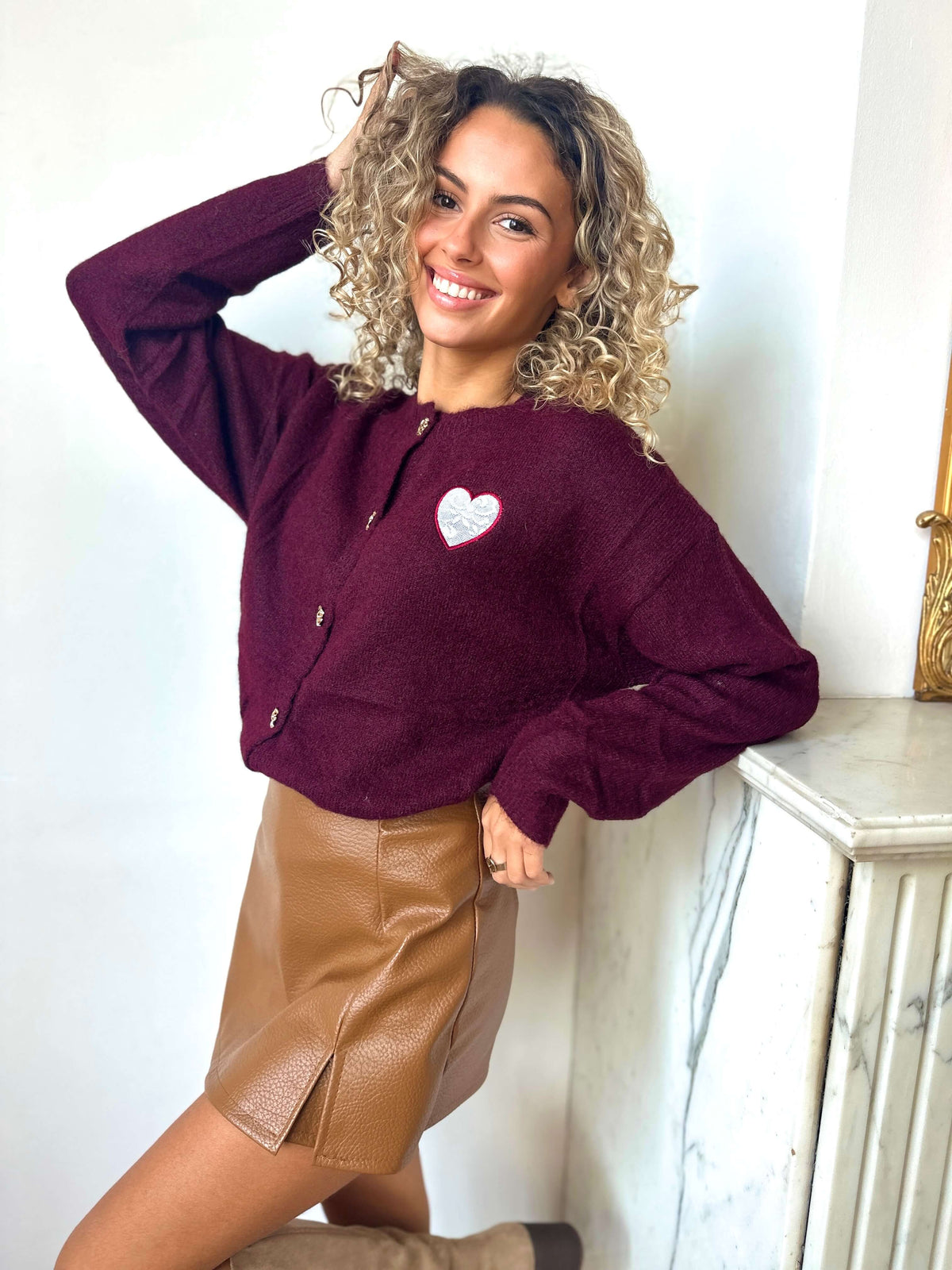 Gilet bordeaux - AMORE