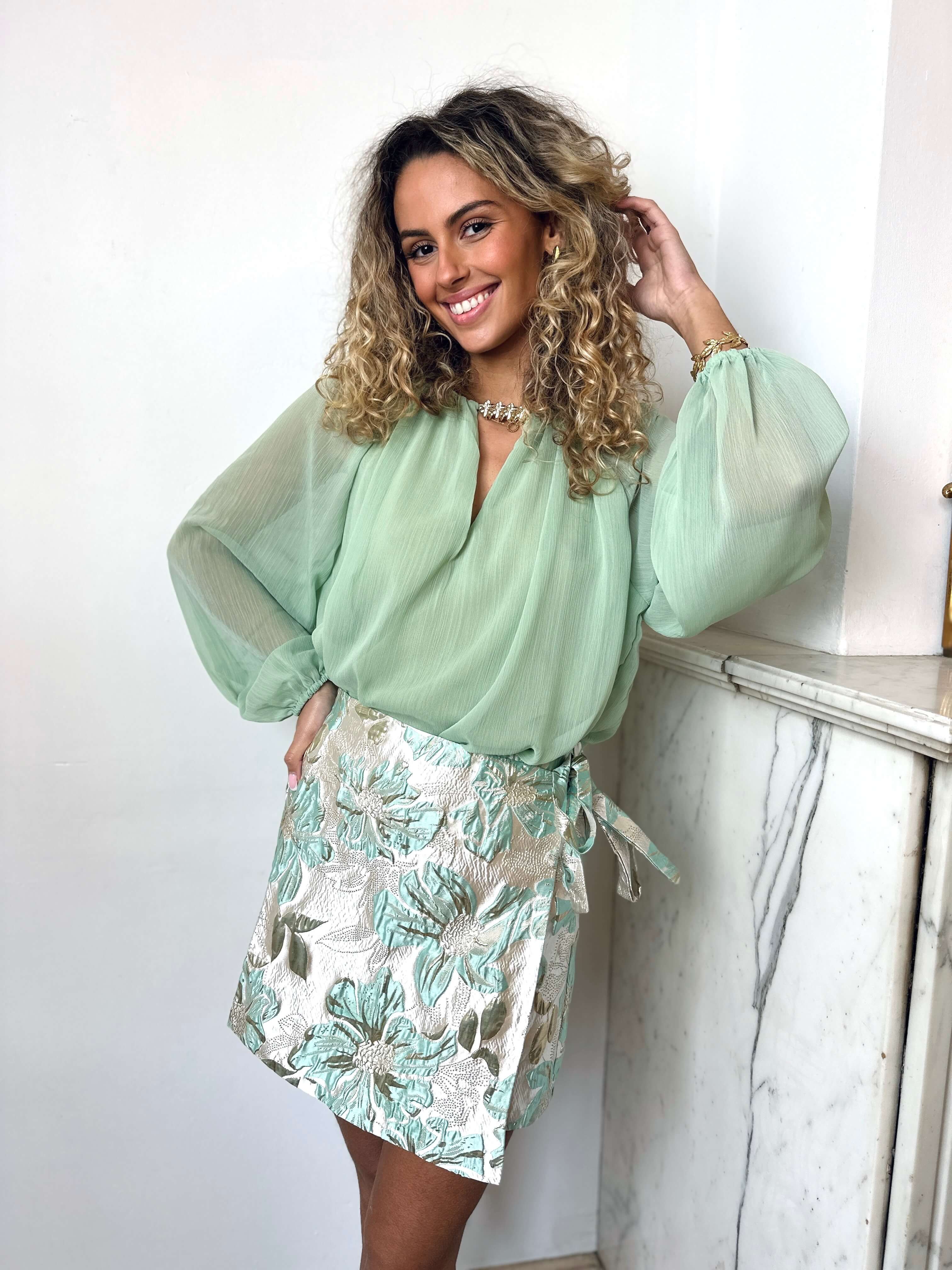 Blouse vert sauge - GEORGIA
