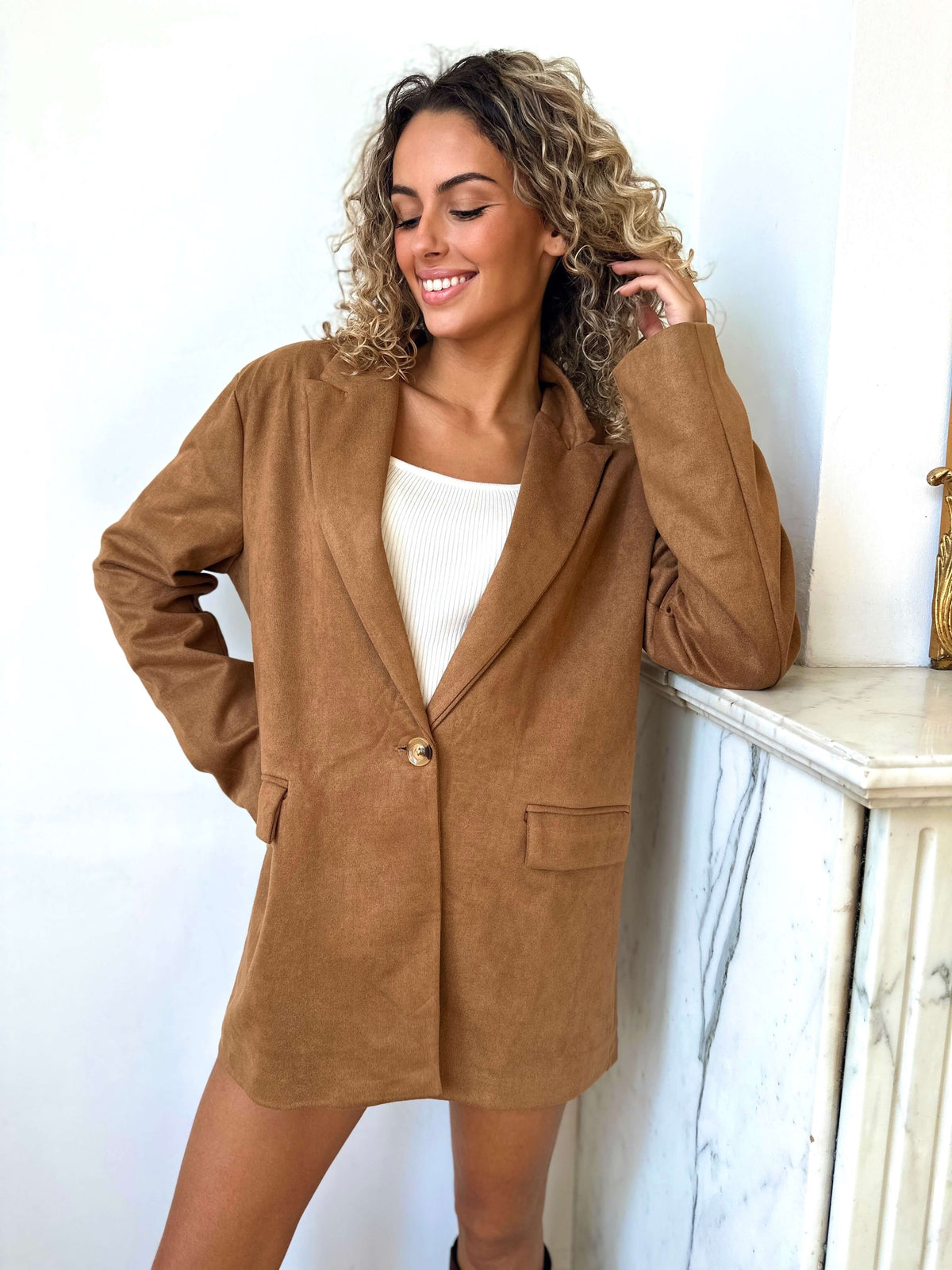 Blazer camel - CAMILLE