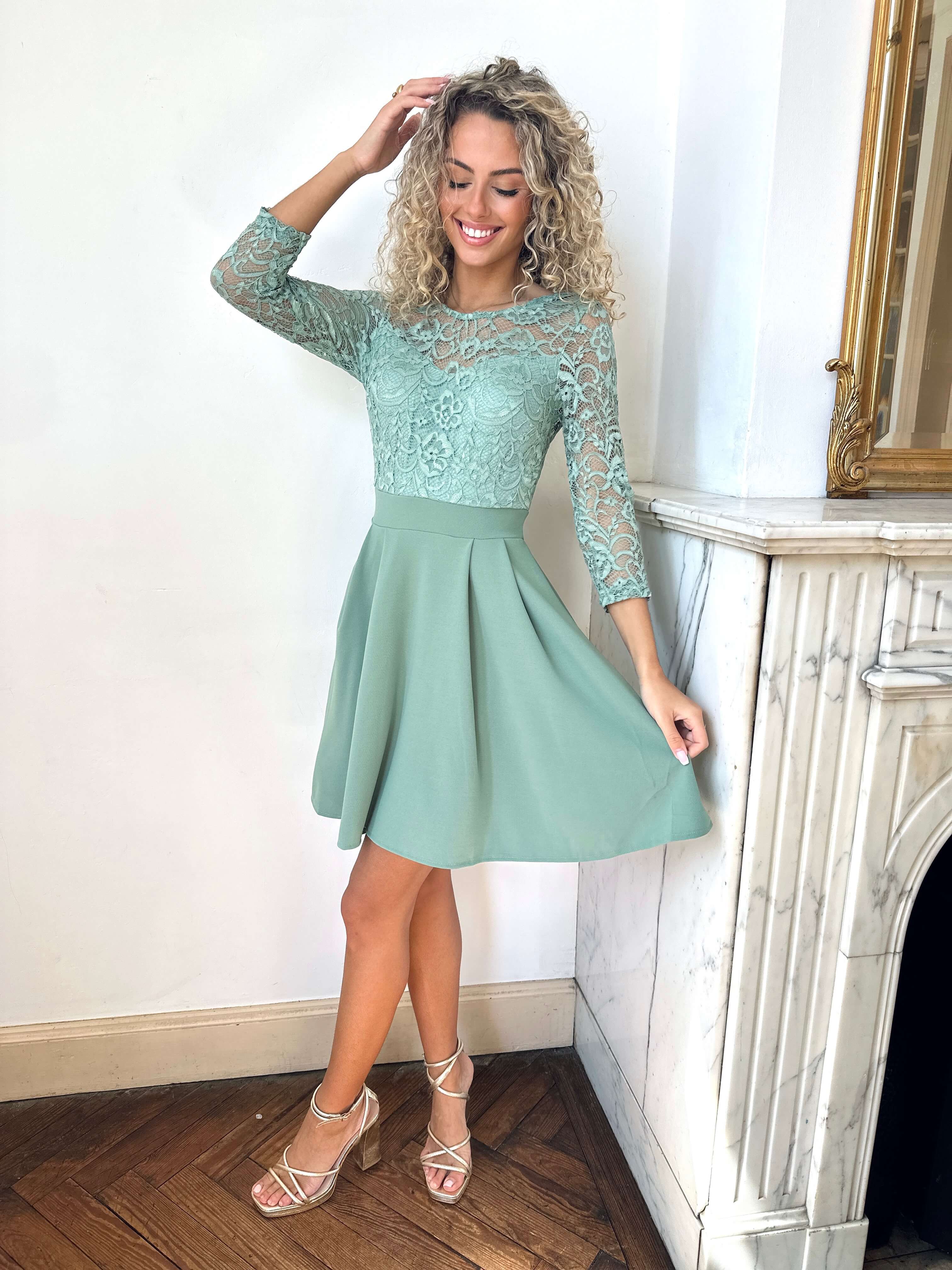Robe vert sauge - ESTER