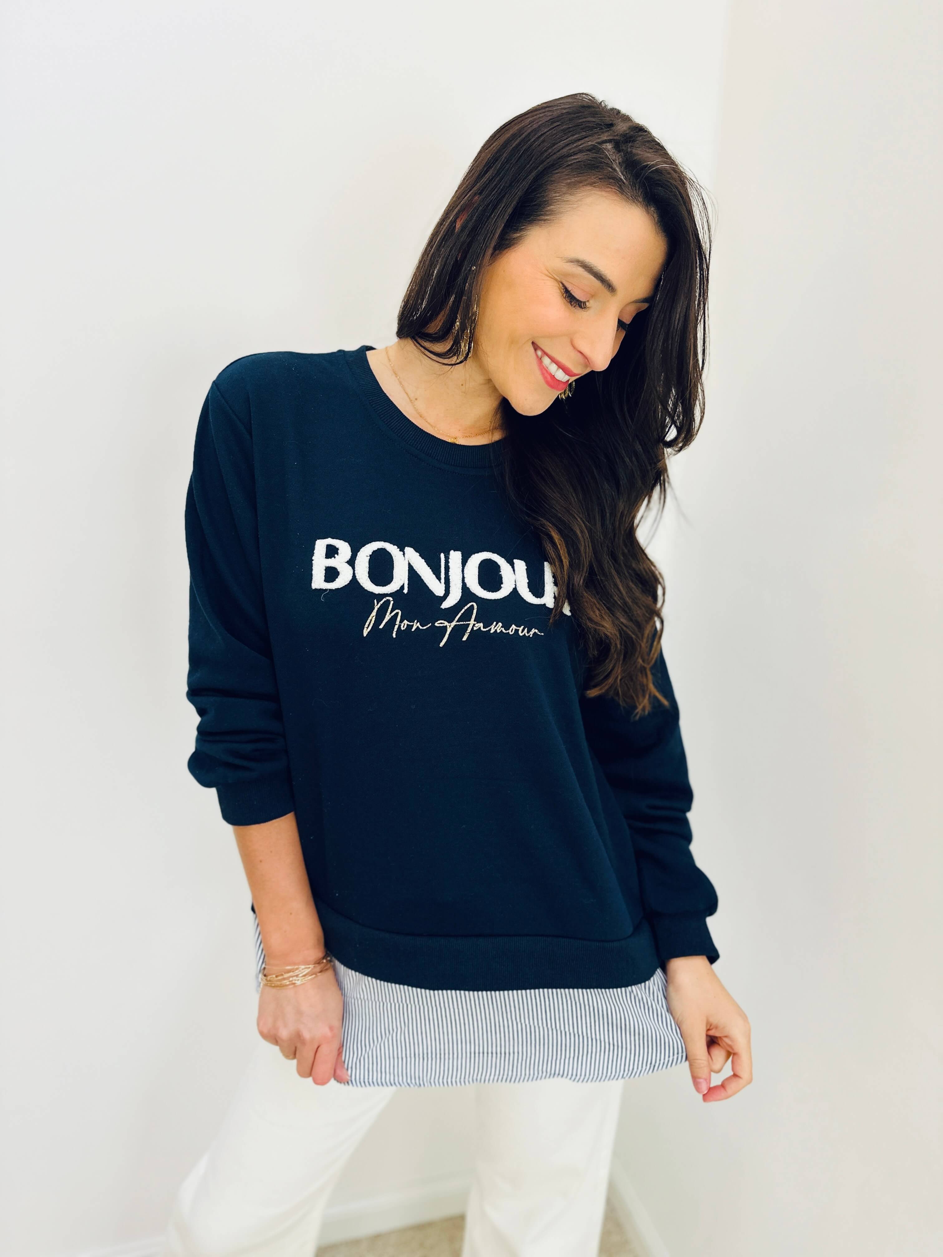Pull bleu - BONJOUR MON AMOUR