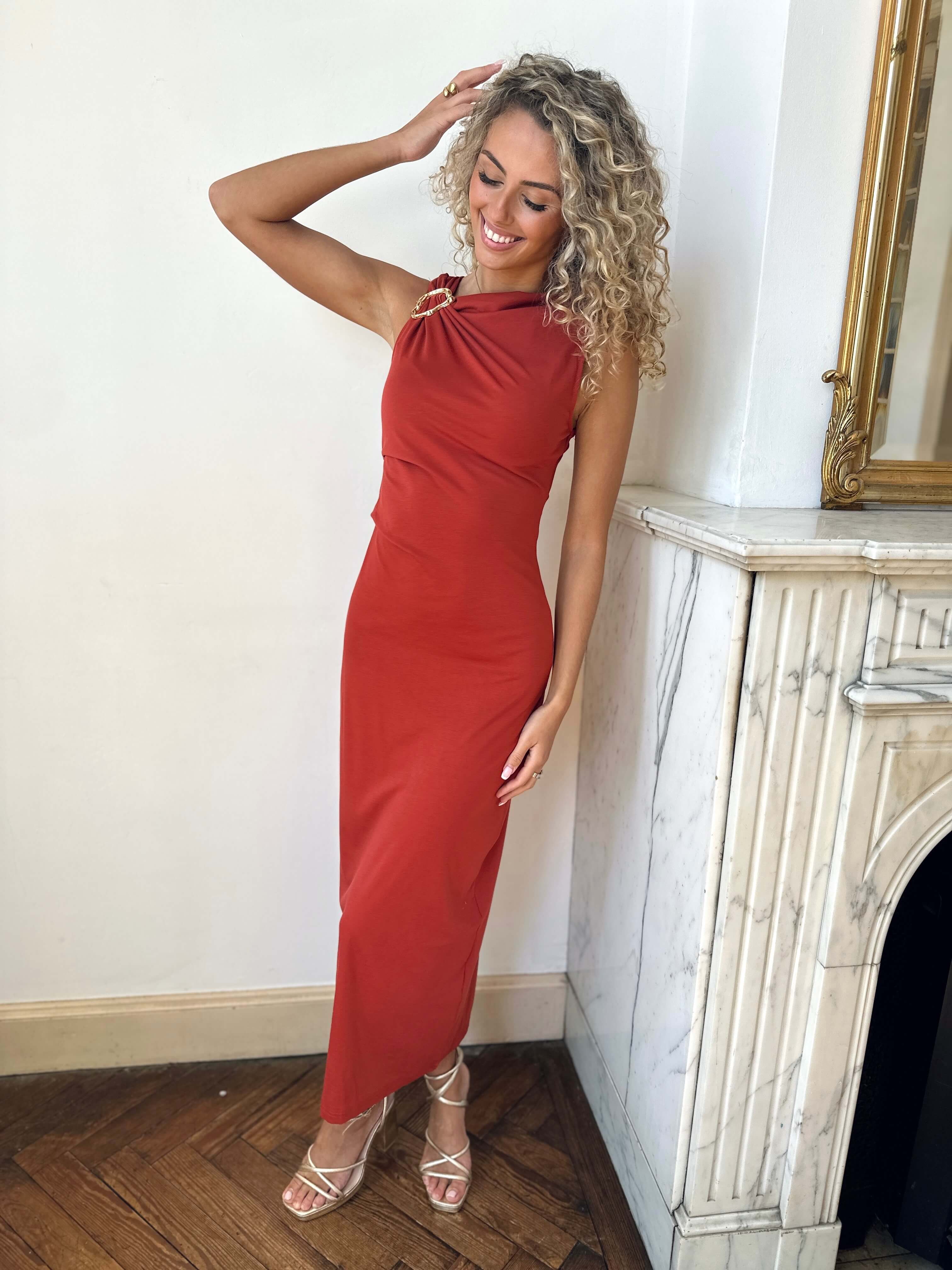 Robe terracotta - ANGELE