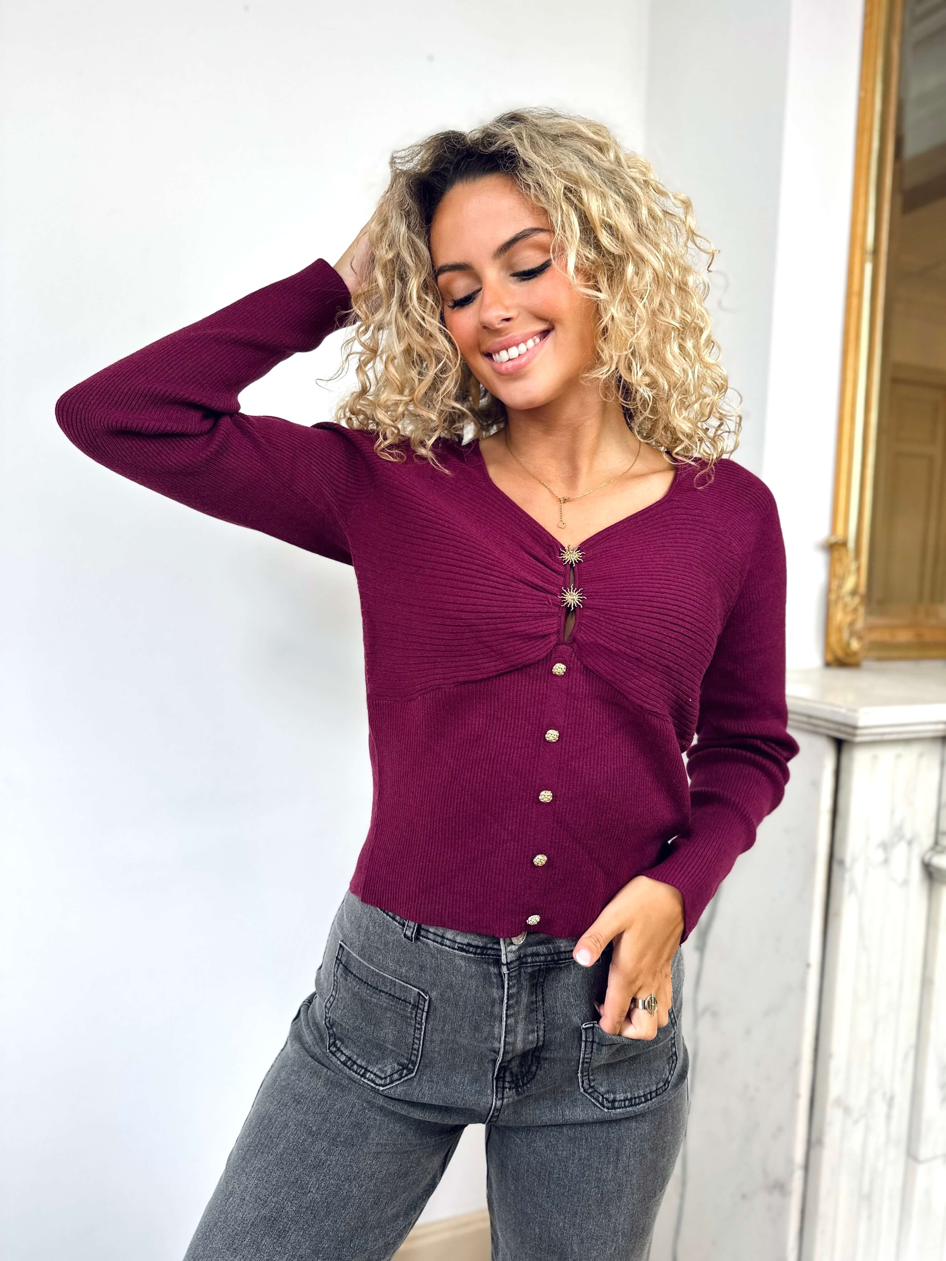 Pull bordeaux - JADE