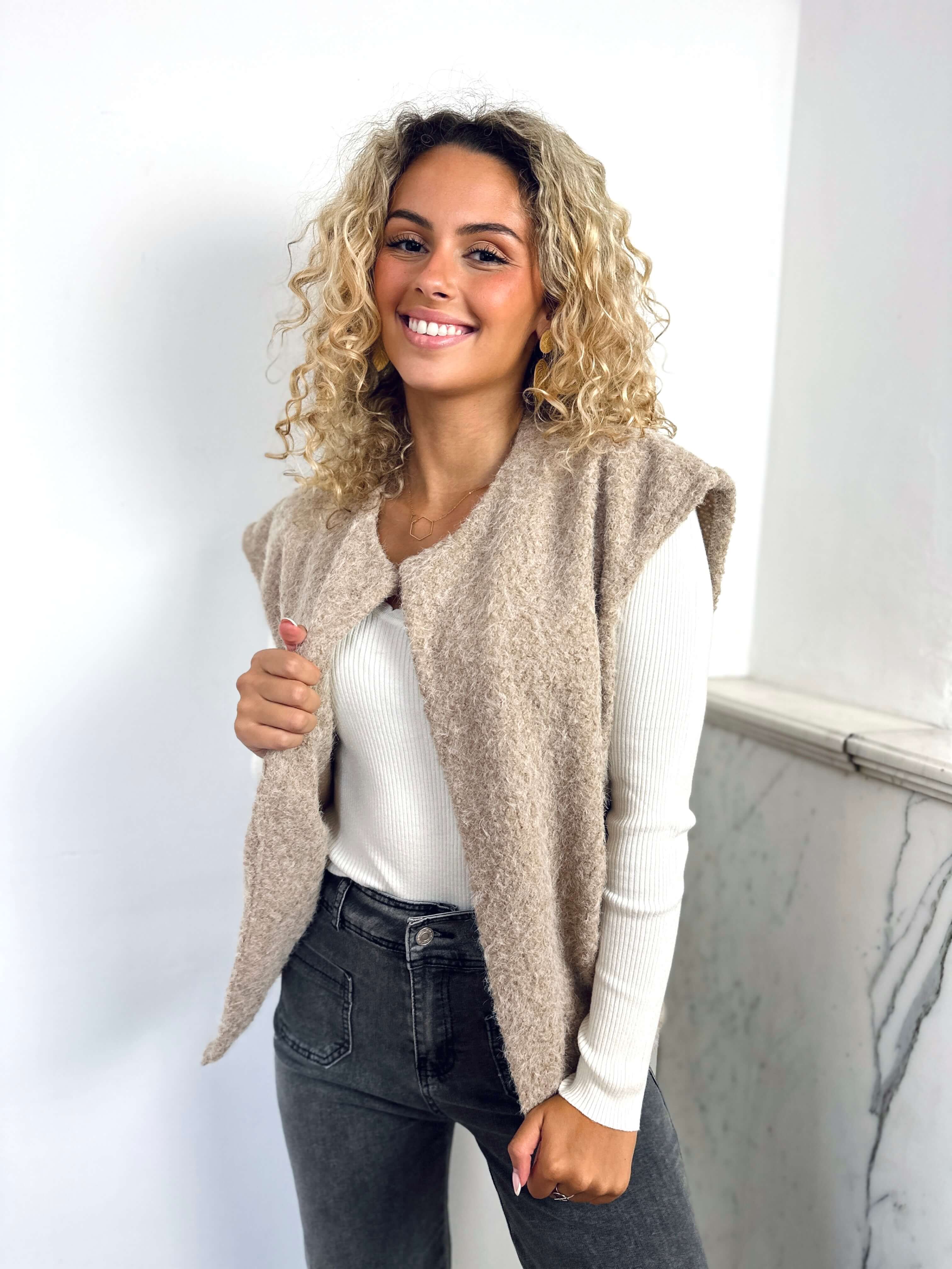 Gilet beige - PAOLA