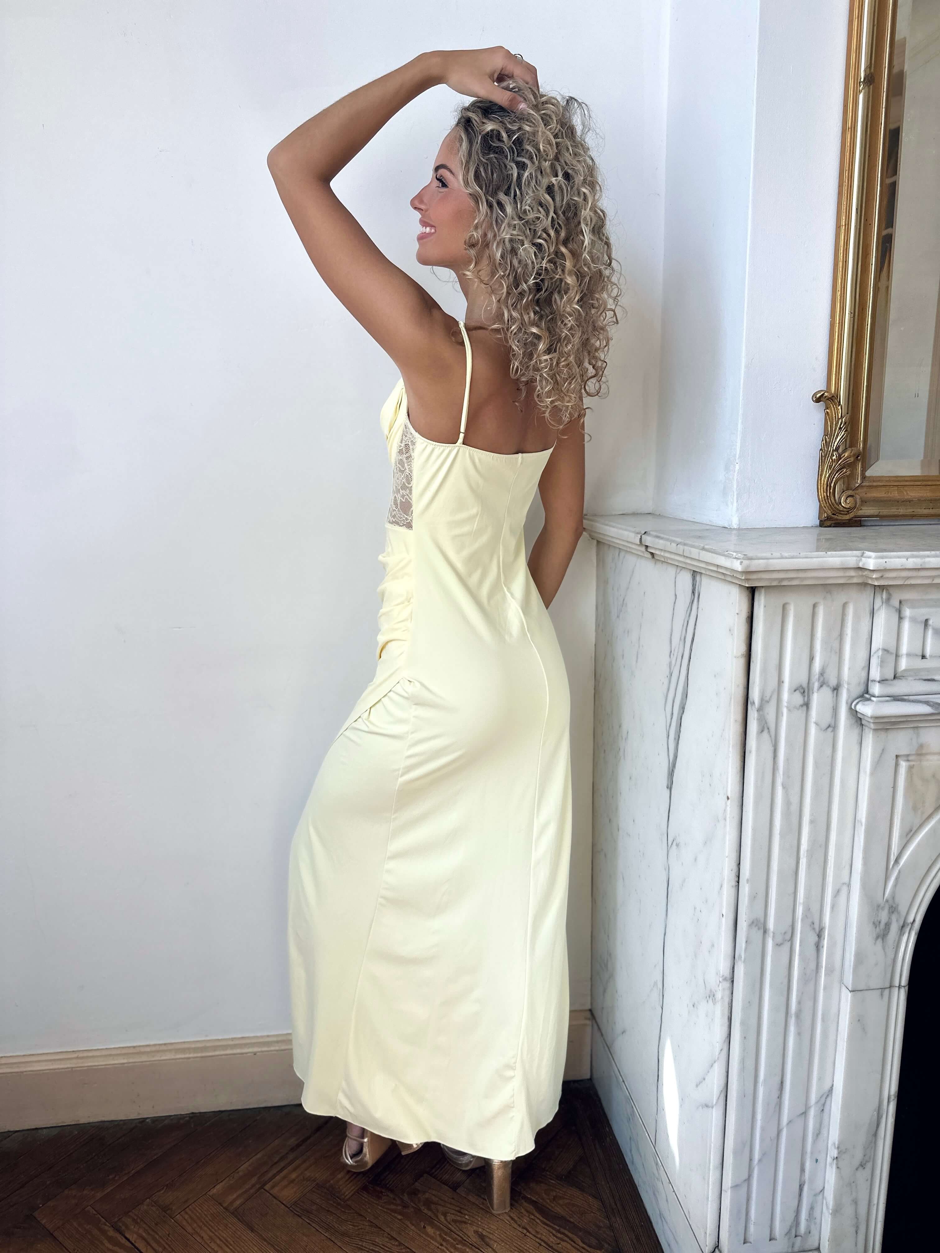 Robe jaune pastel - CHLOE