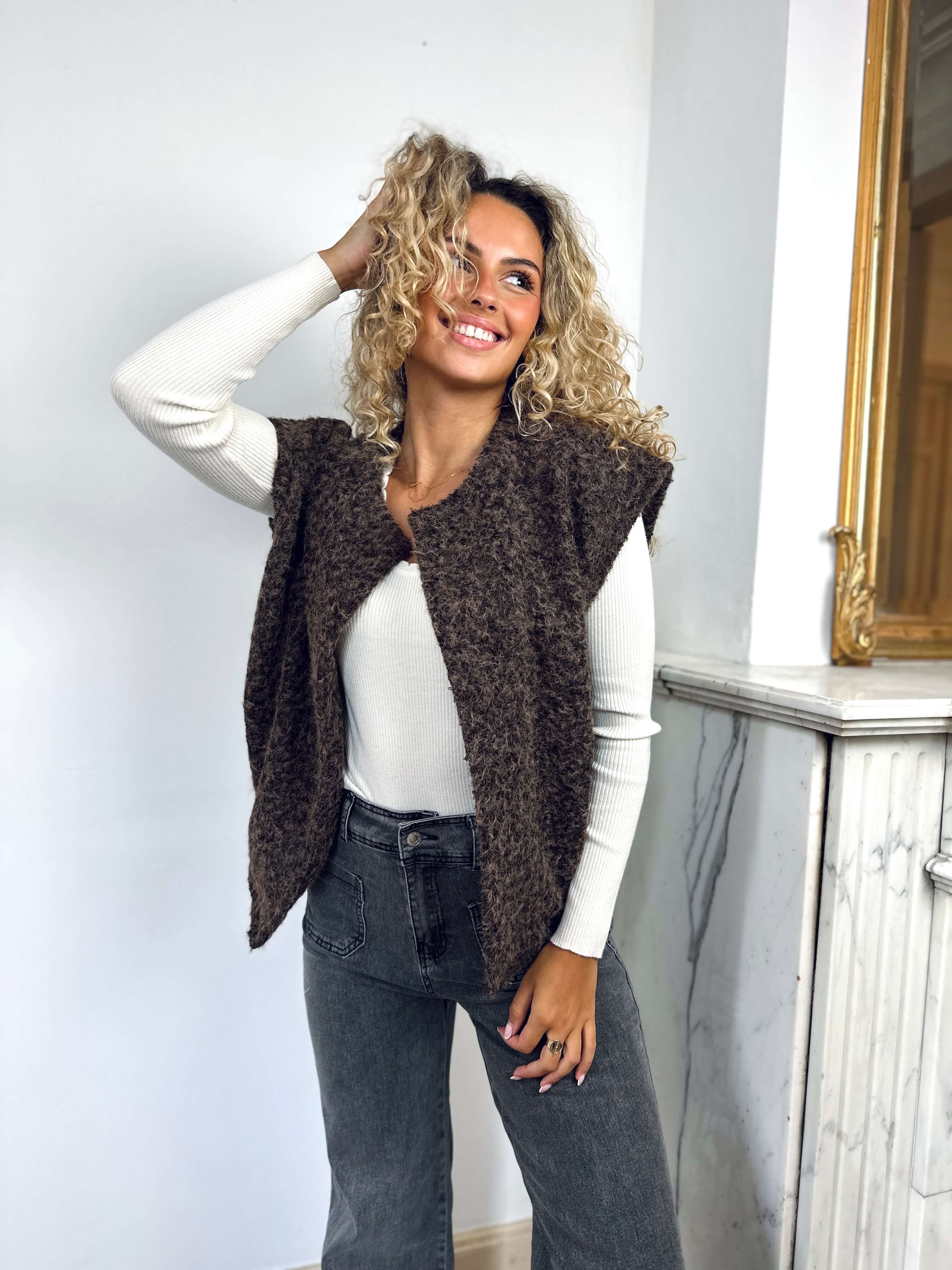 Gilet marron - PAOLA