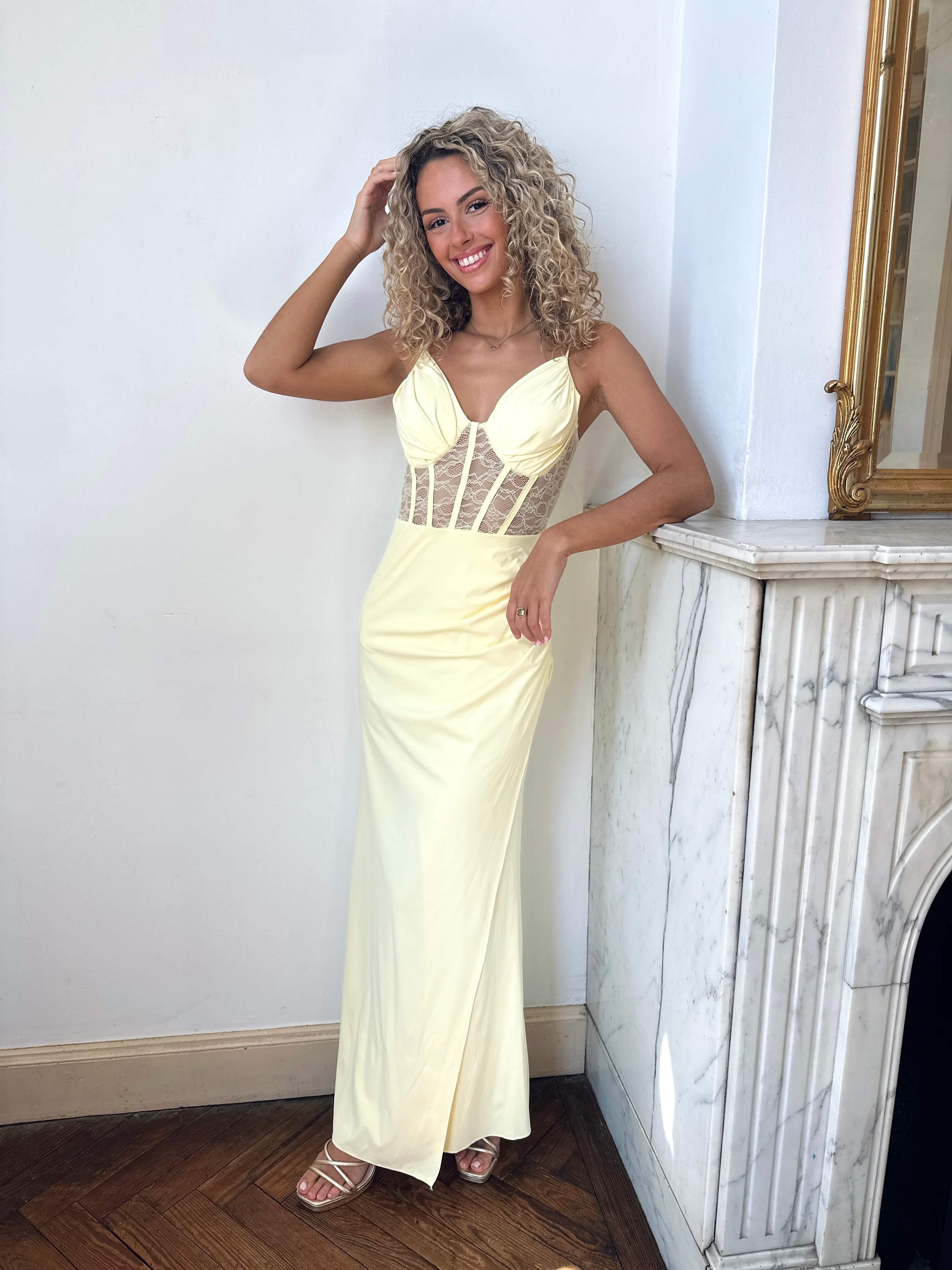 Robe jaune pastel - CHLOE