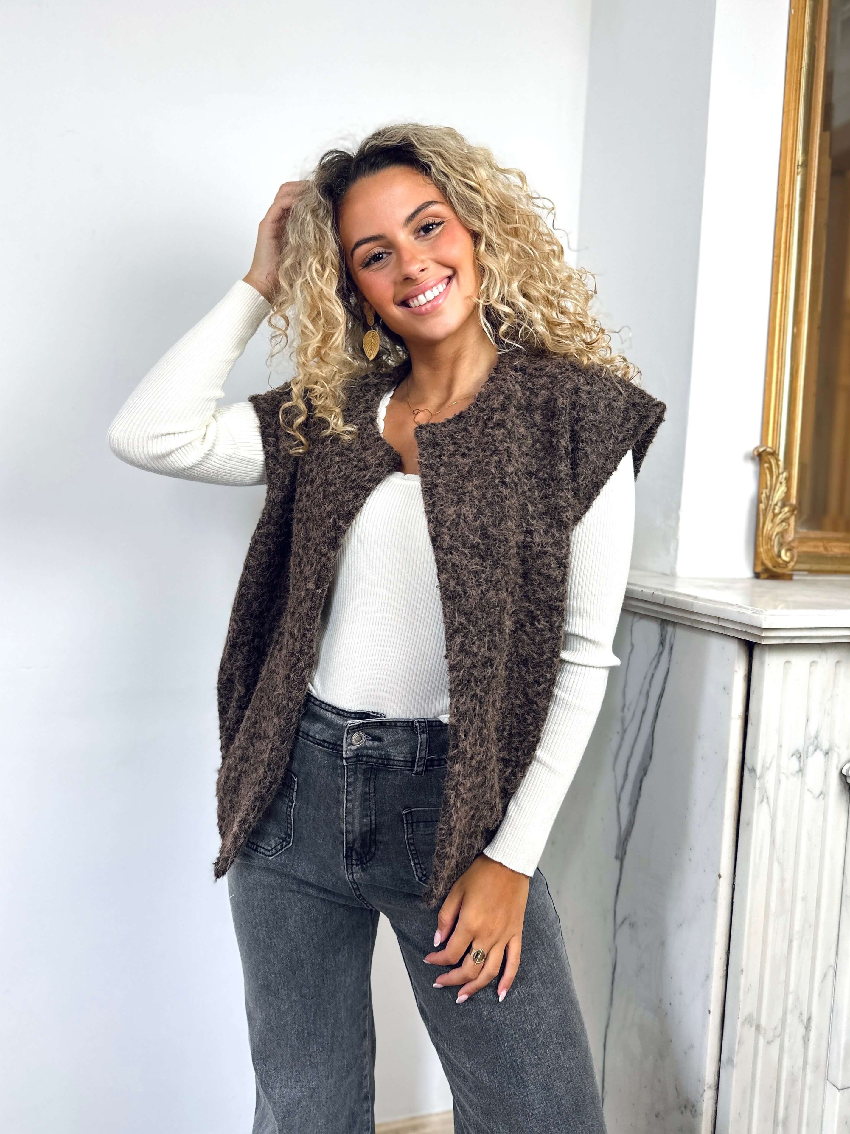 Gilet marron - PAOLA