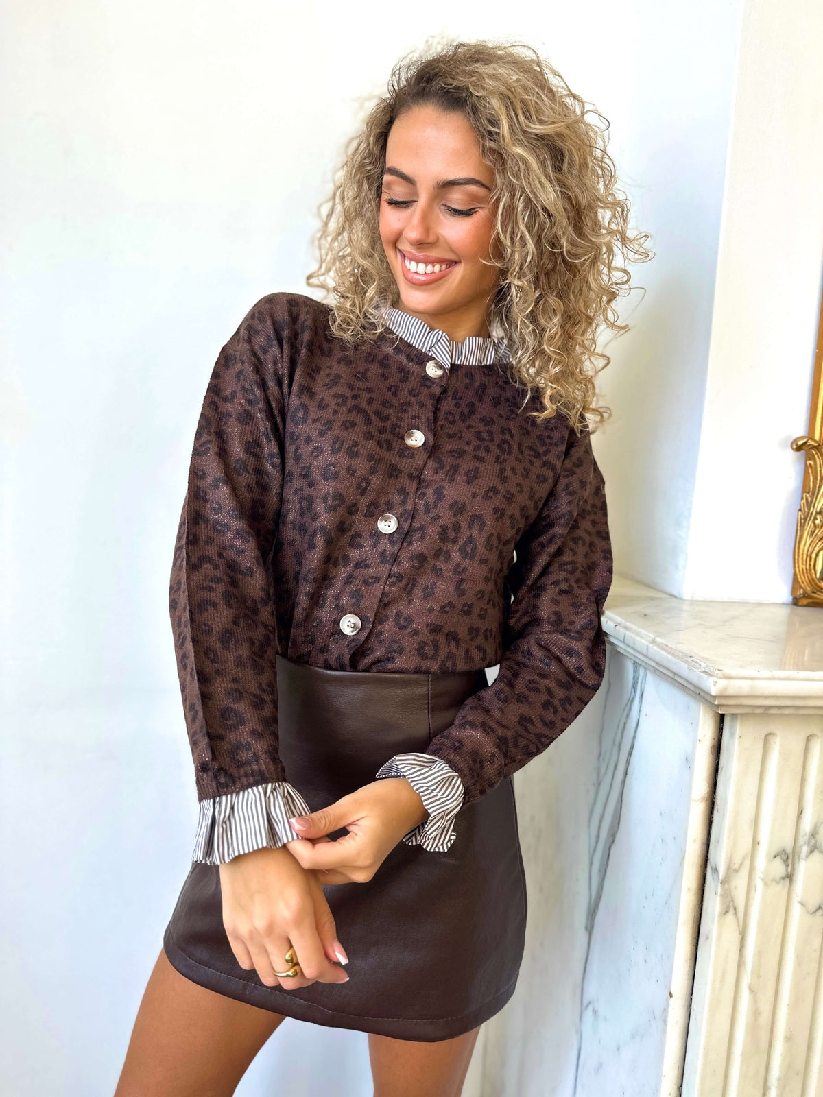 Gilet chocolat - LEANA