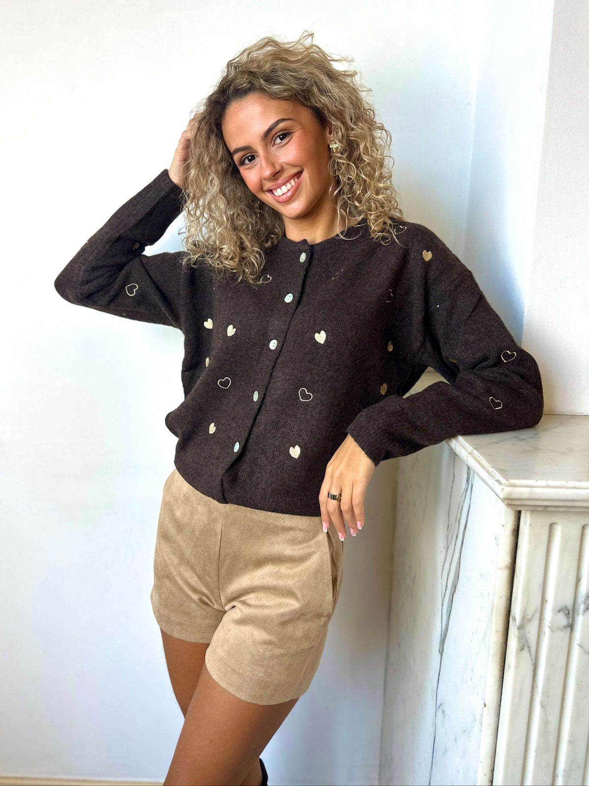 Gilet chocolat - AMELIA