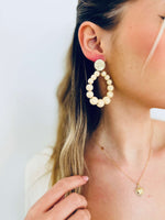 Boucles d'oreilles beige - EVI