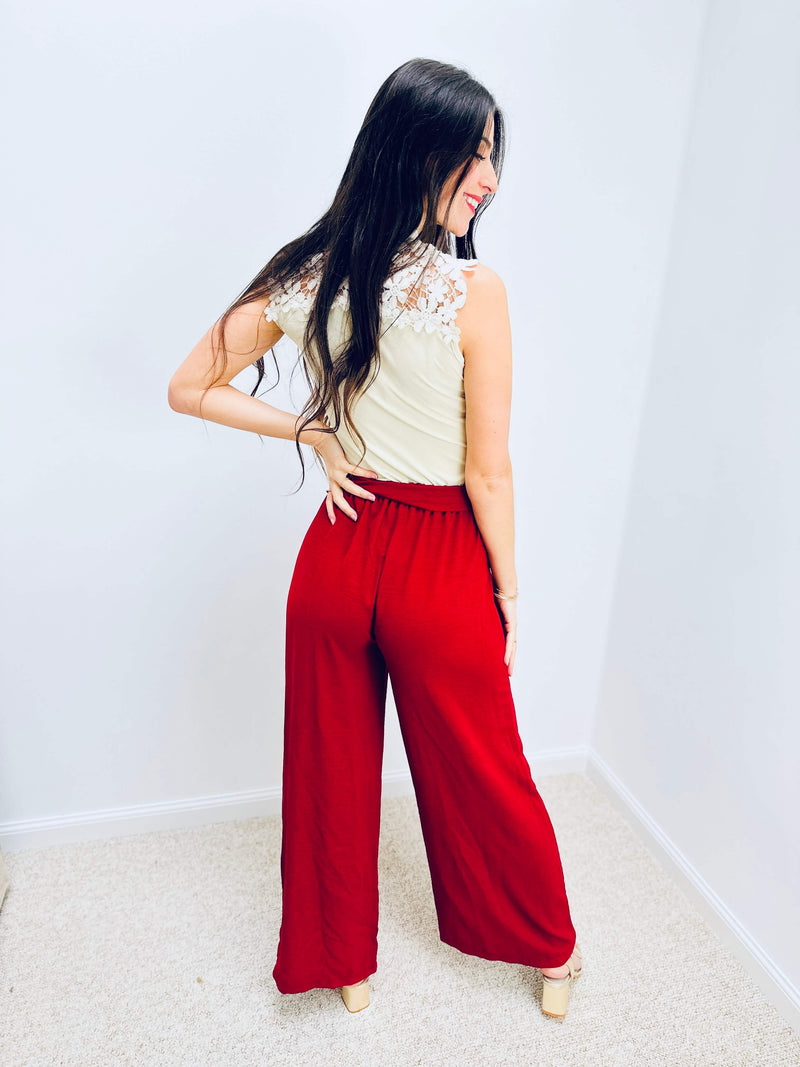 Pantalon bordeaux -