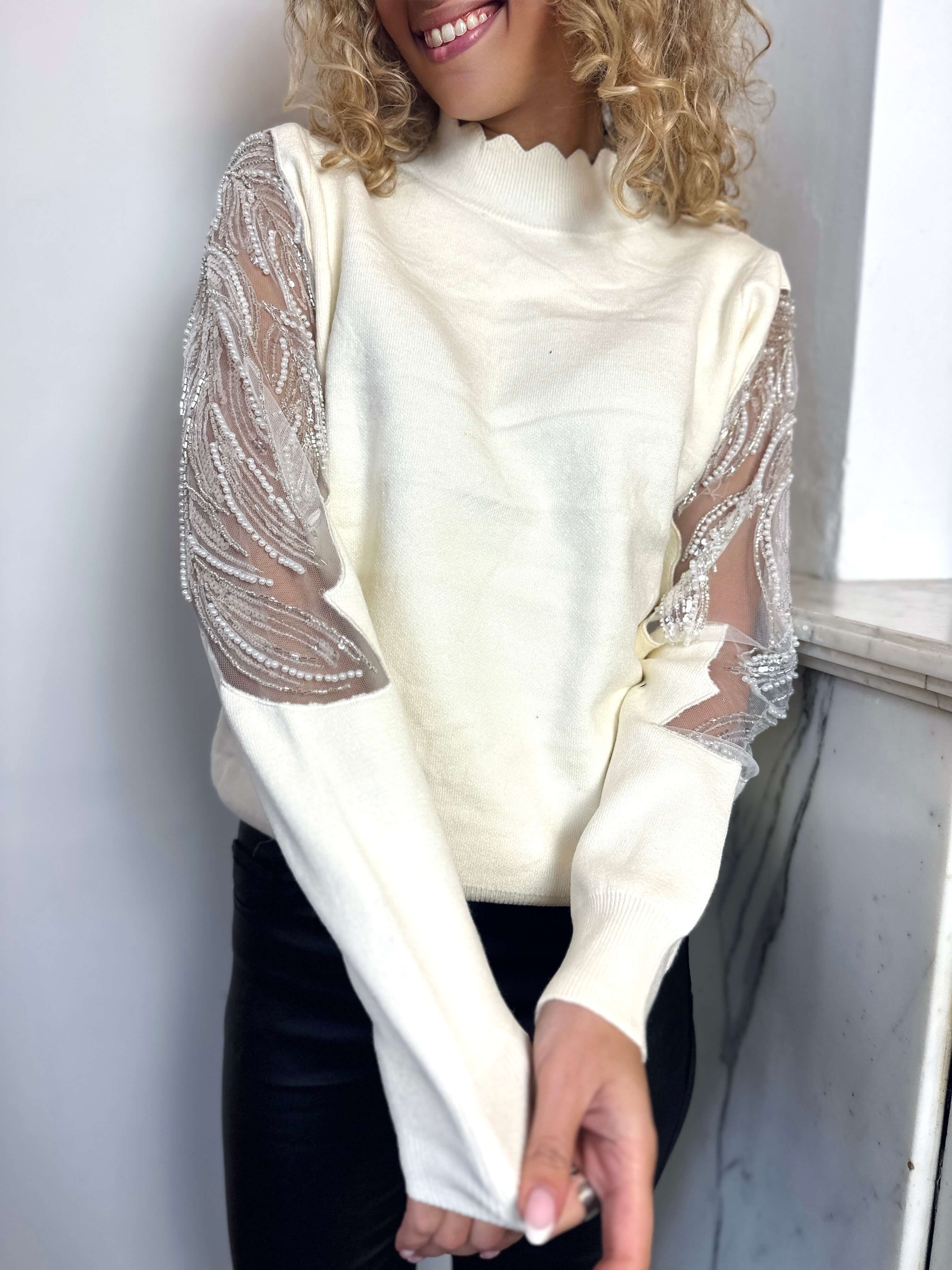 Pull blanc - HELENE