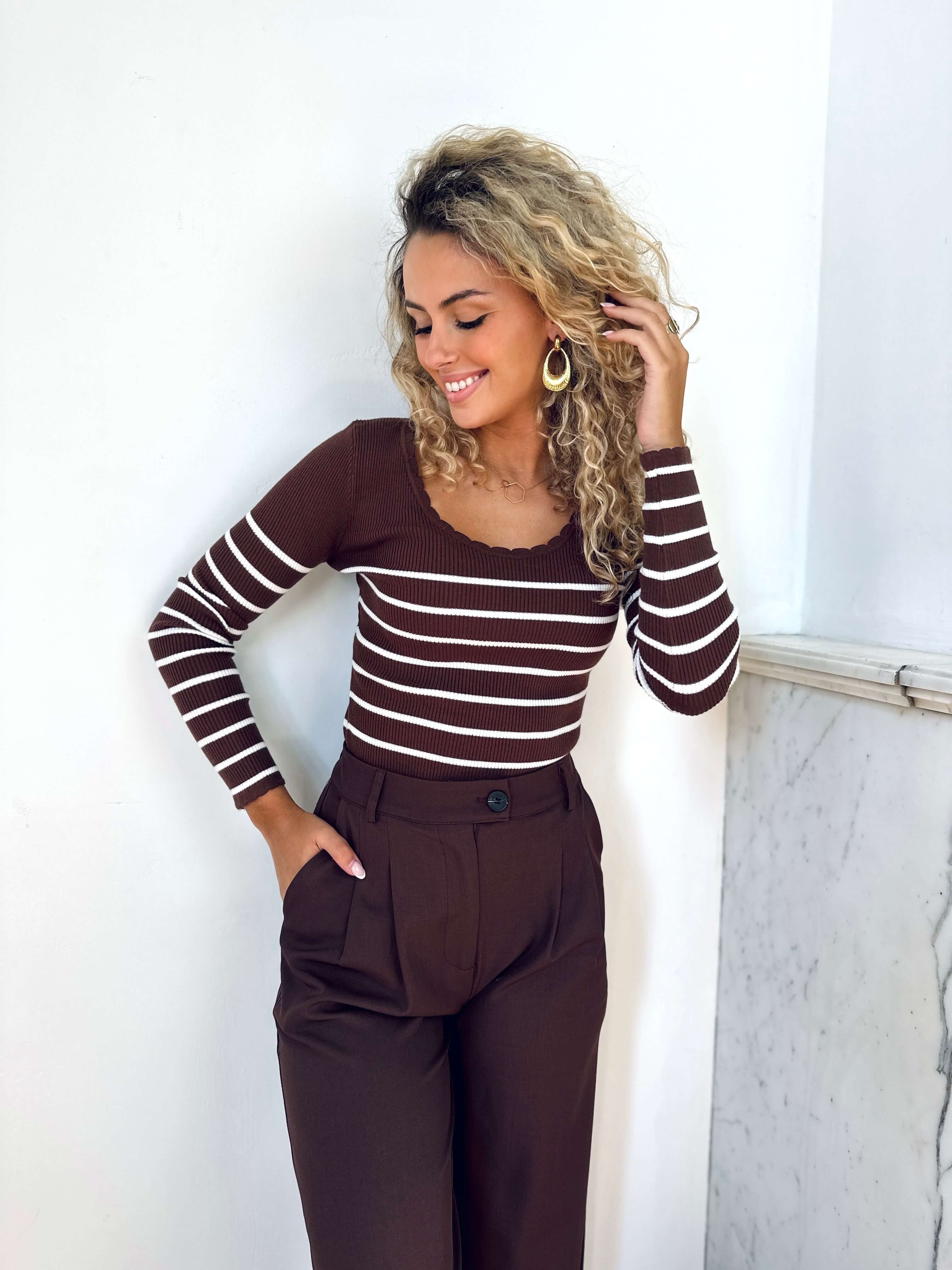Pull marron - PAOLA