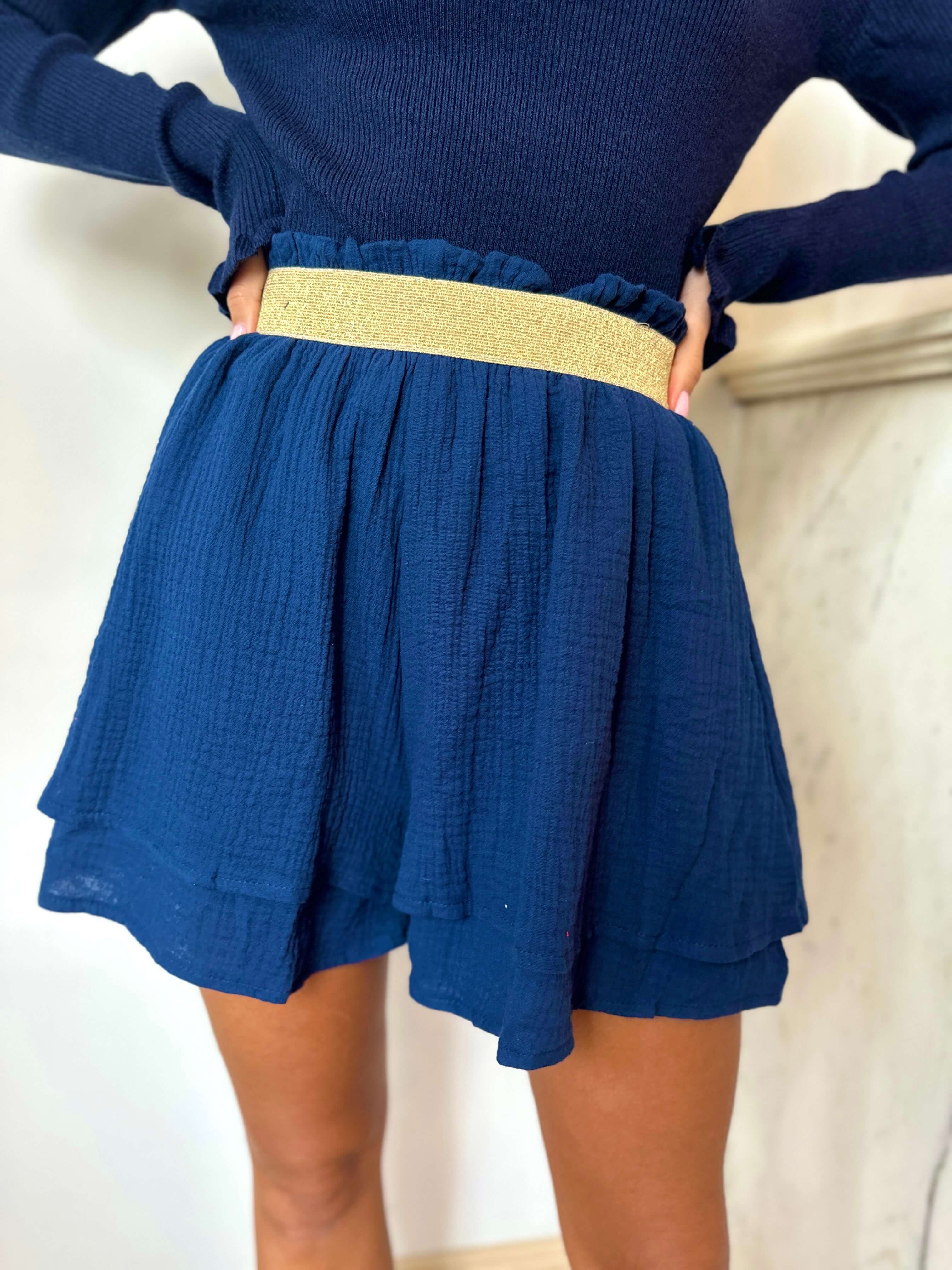Jupe short bleu marine - ZOE