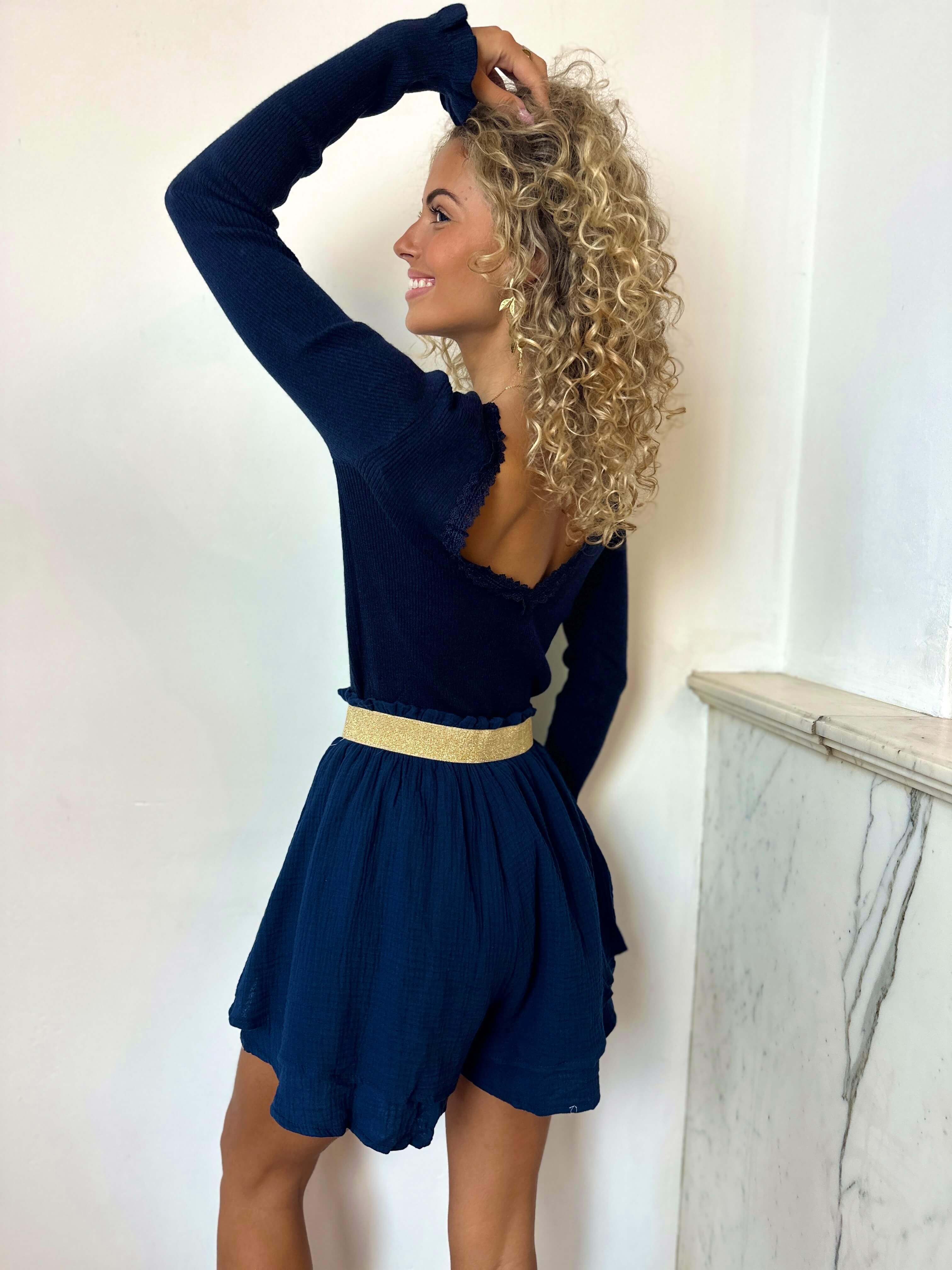 Jupe short bleu marine - ZOE