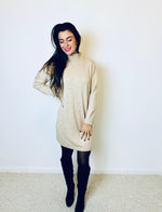 Robe pull beige - MAUDE