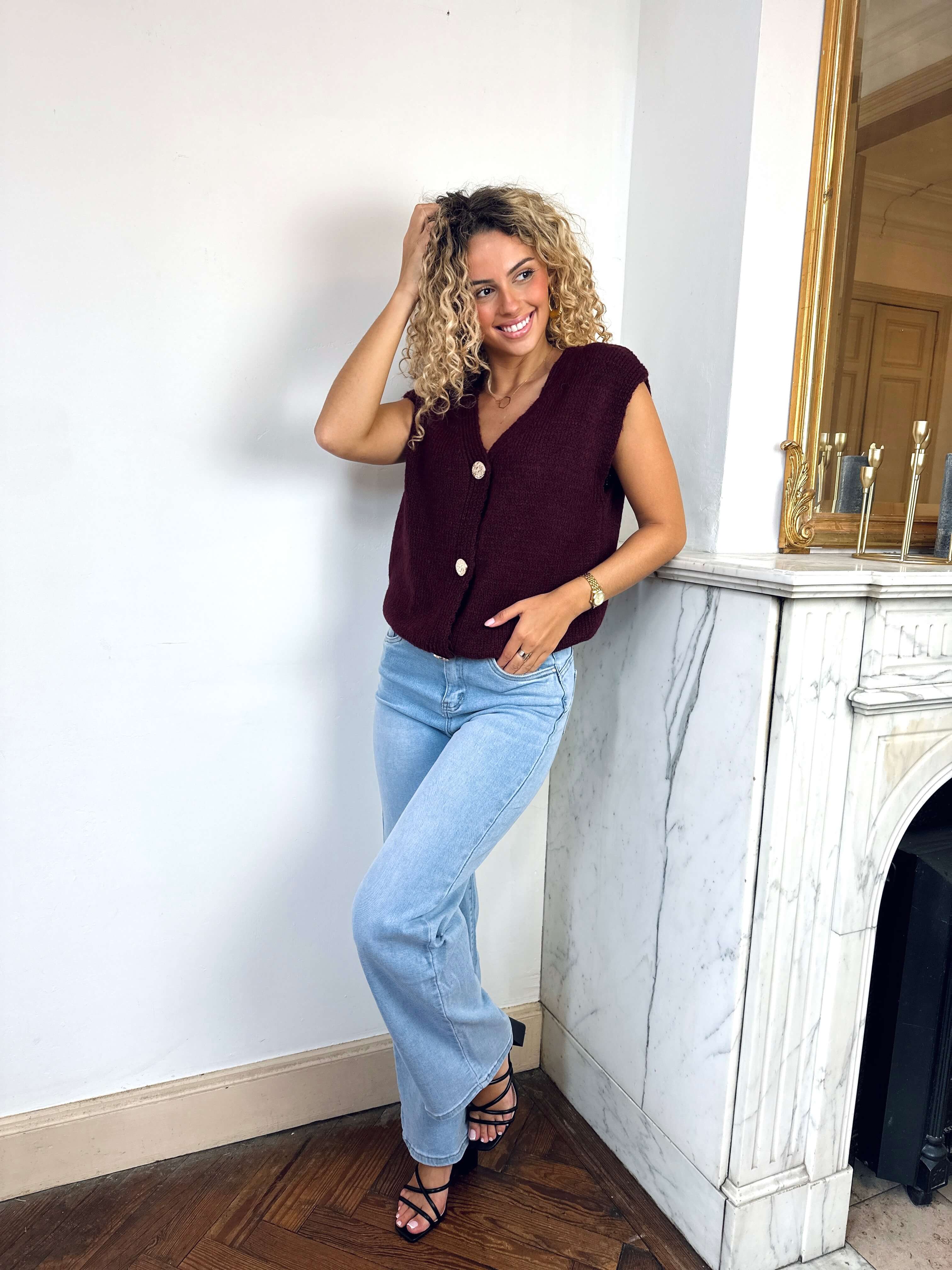 Gilet bordeaux - MARGOT