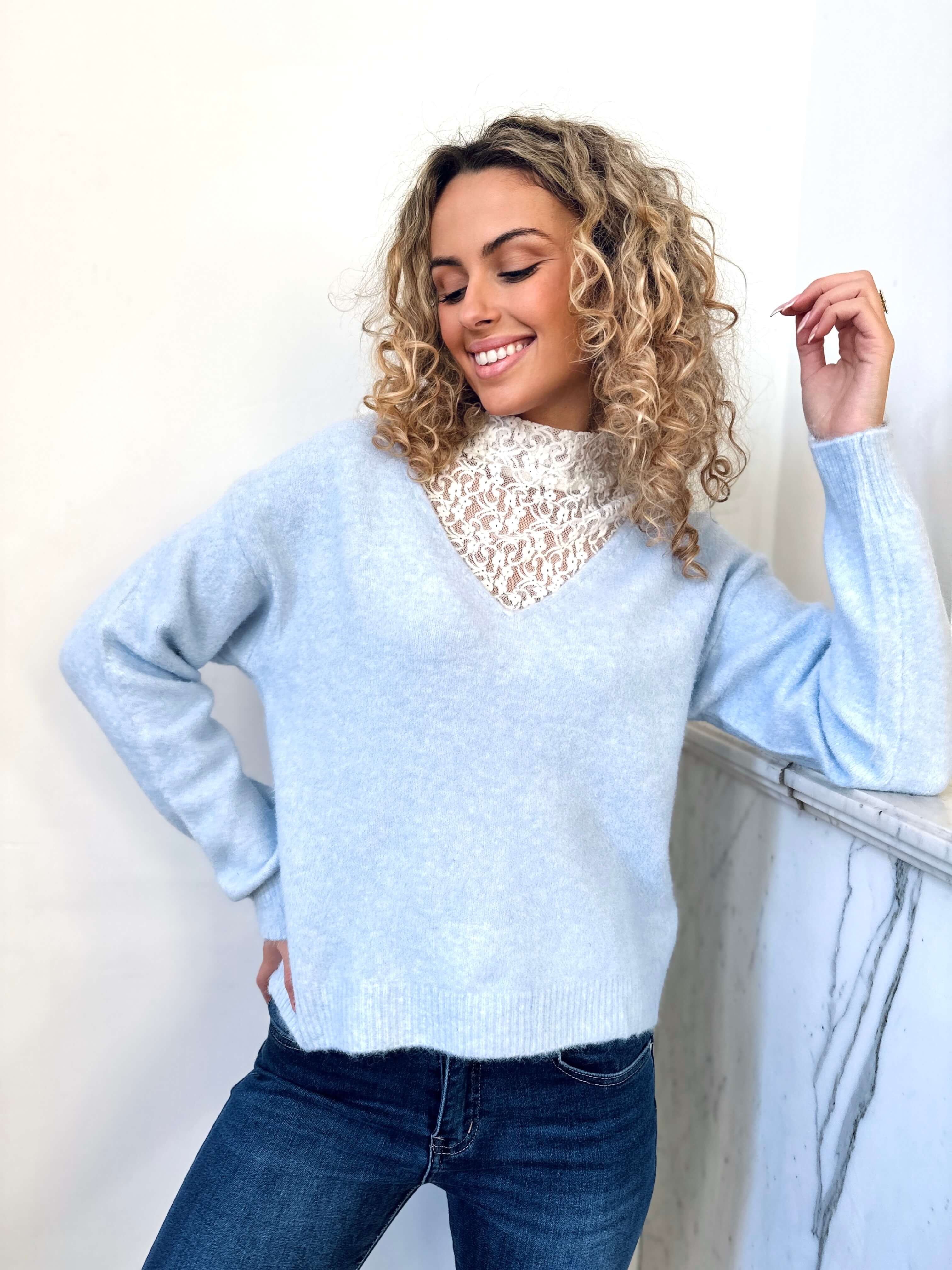 Pull bleu ciel - CLEMENCE