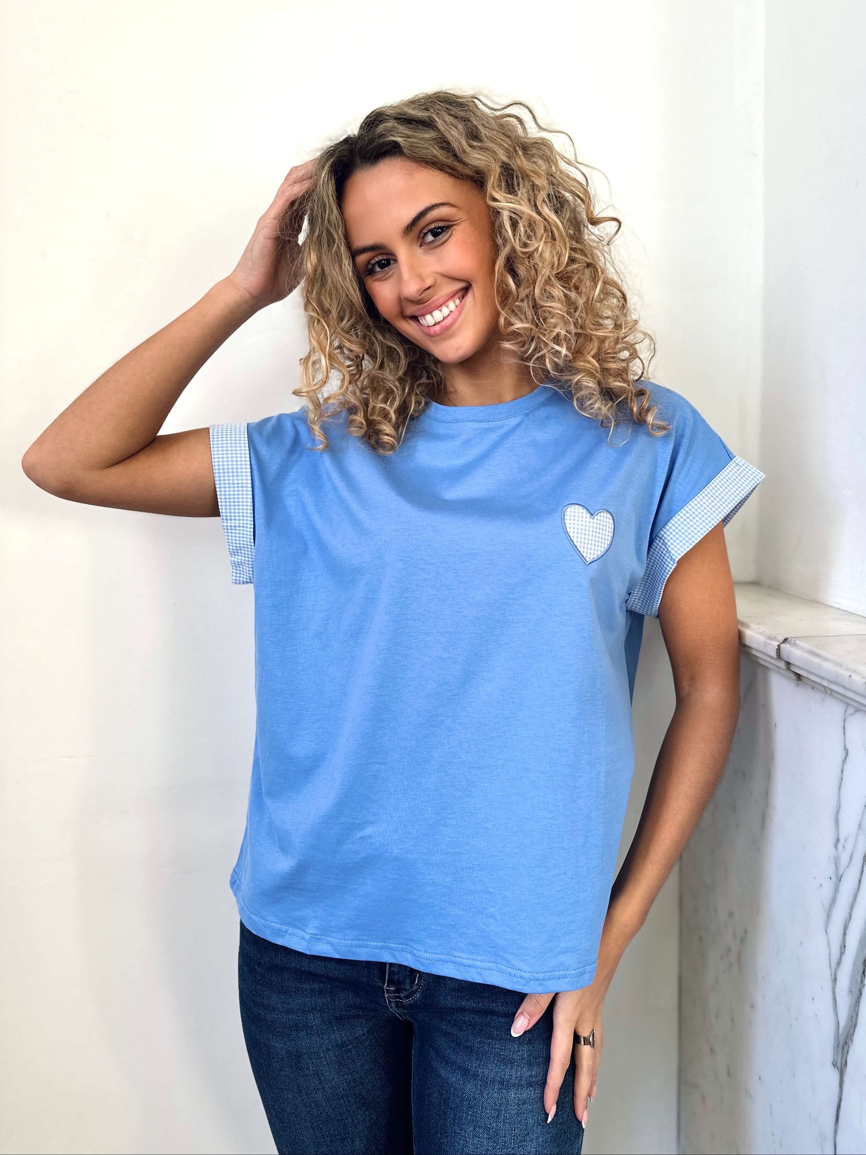 T-shirt bleu - LOVE