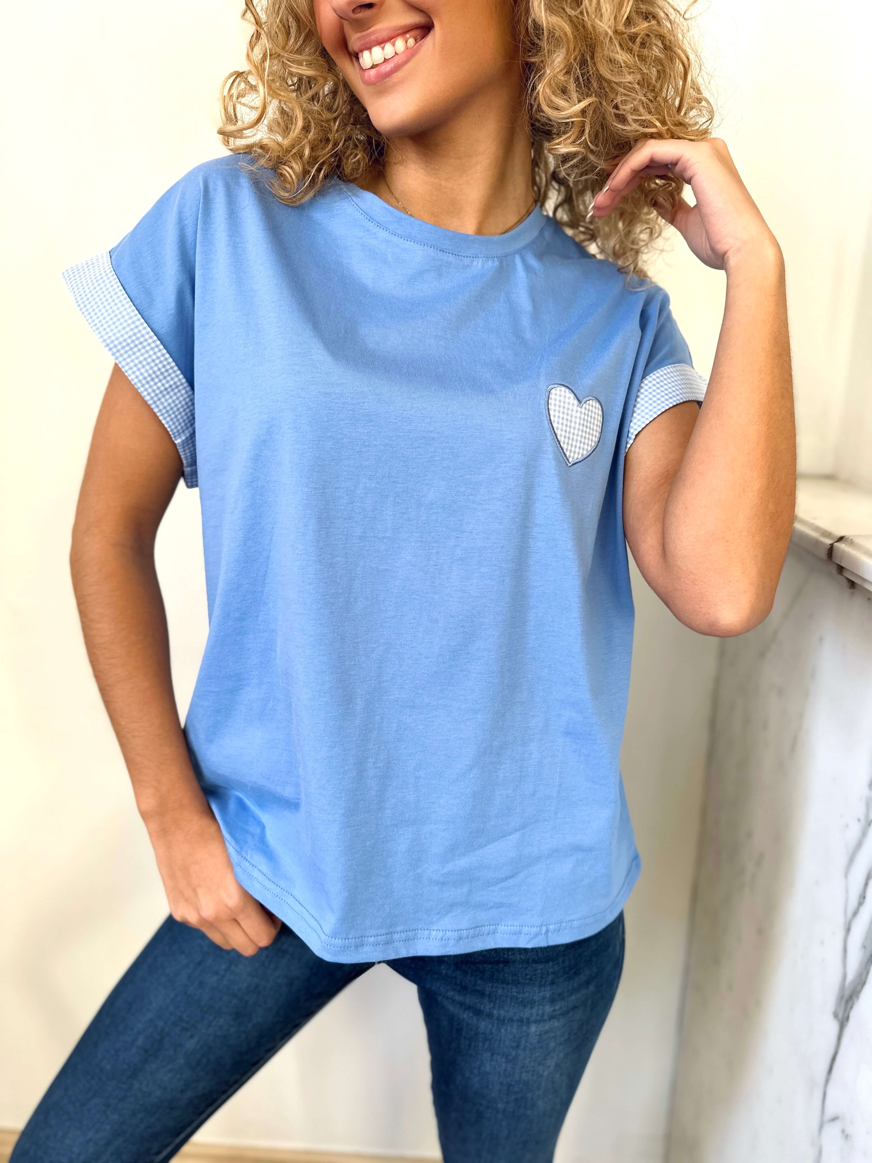 T-shirt bleu - LOVE