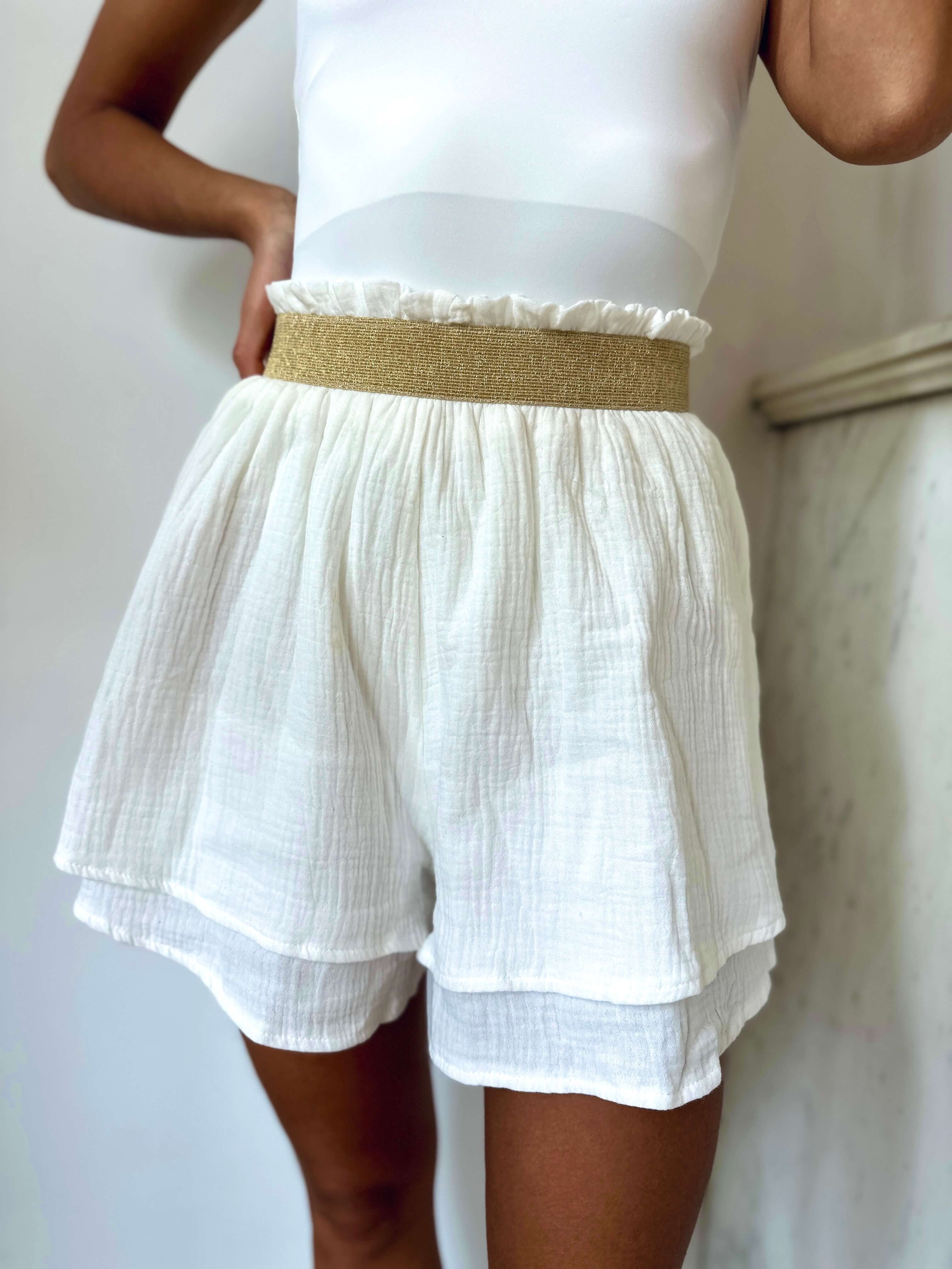 Jupe short blanche - ZOE