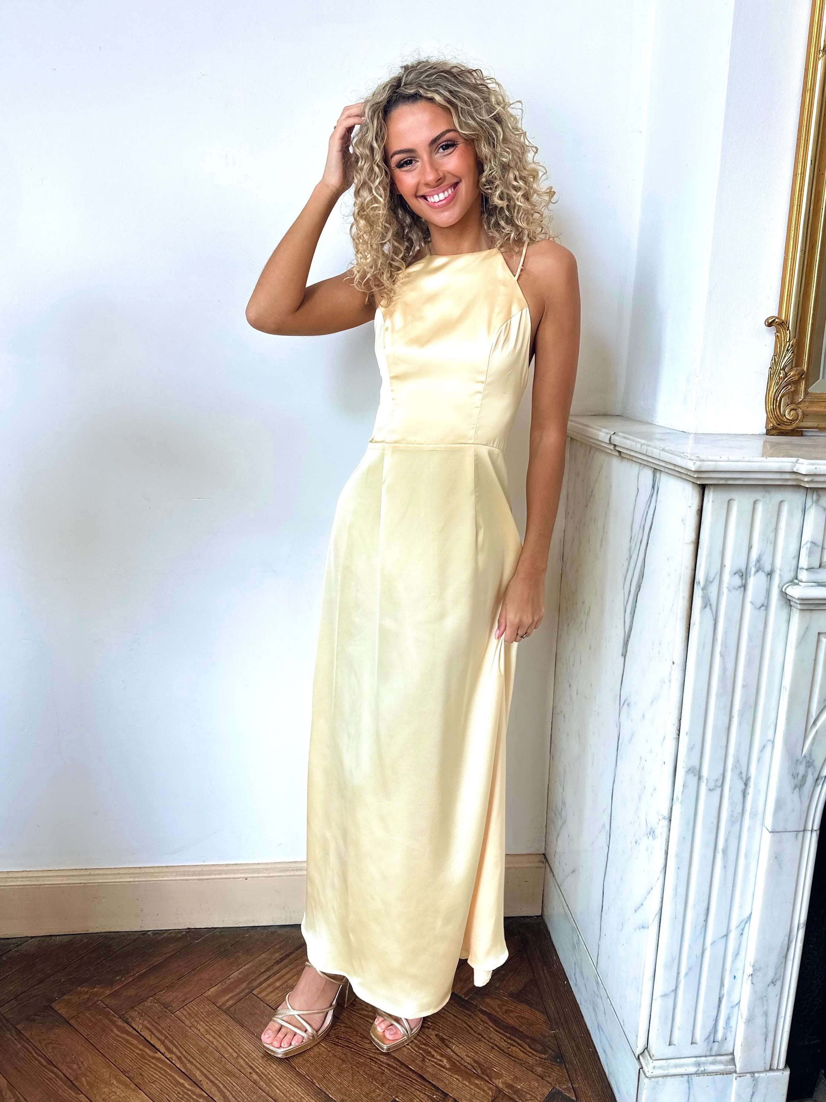 Robe jaune pastel - HELENA